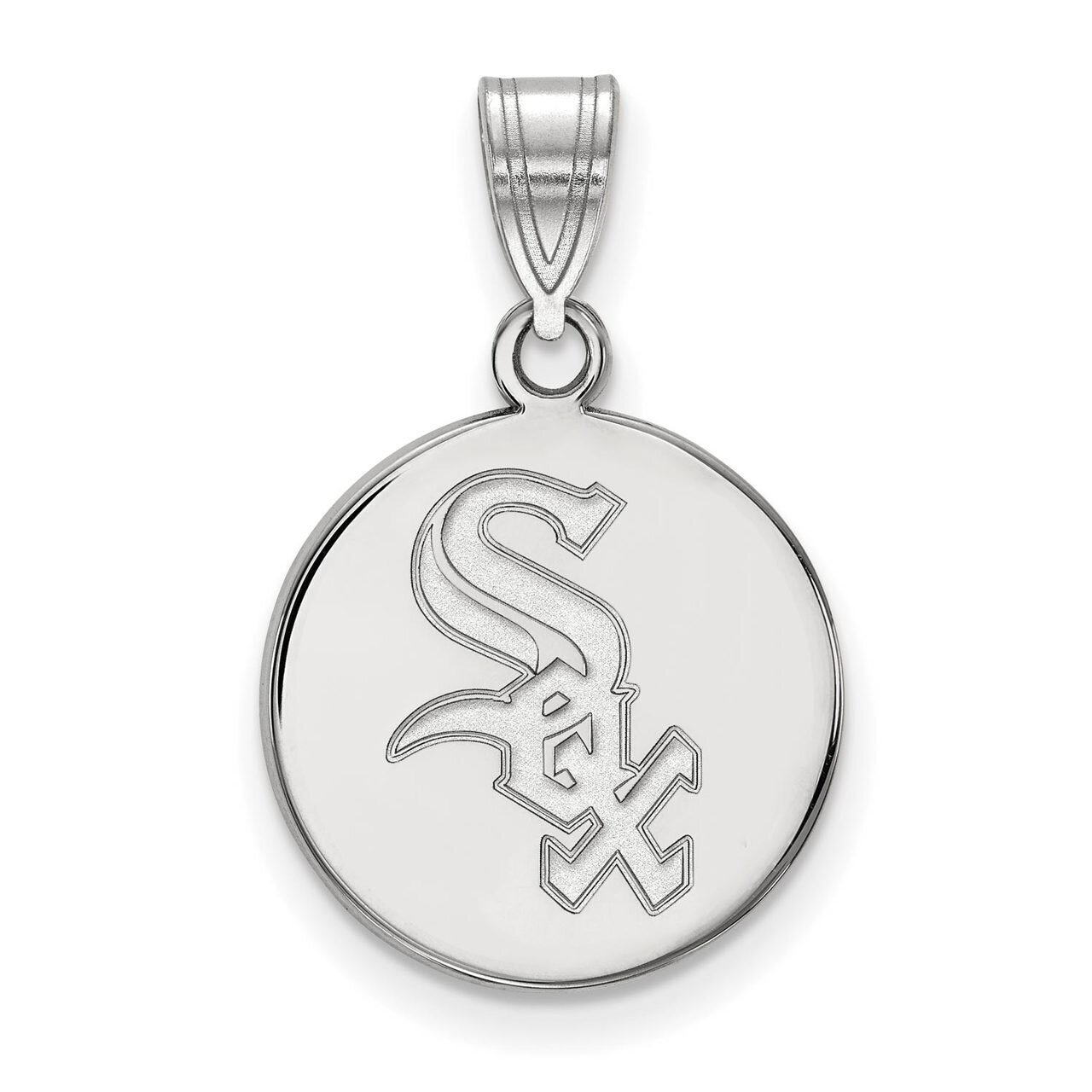 Chicago White Sox Medium Disc Pendant 14k White Gold 4W015WHI, MPN: 4W015WHI, 886774840871