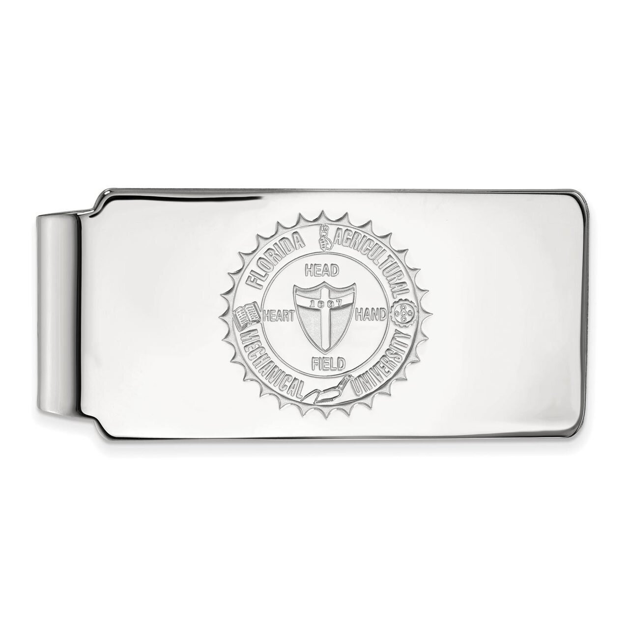 Florida A&amp;M University Money Clip Crest 14k White Gold 4W016FAM, MPN: 4W016FAM, 886774841014