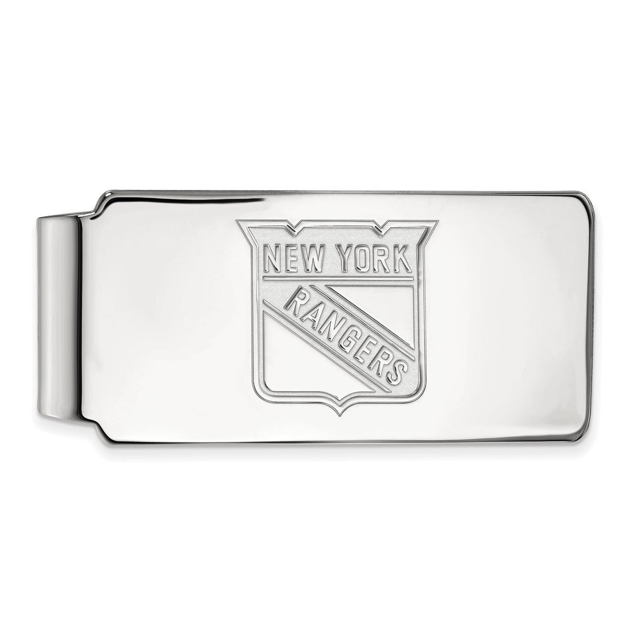 New York Rangers Money Clip 14k White Gold 4W016RNG