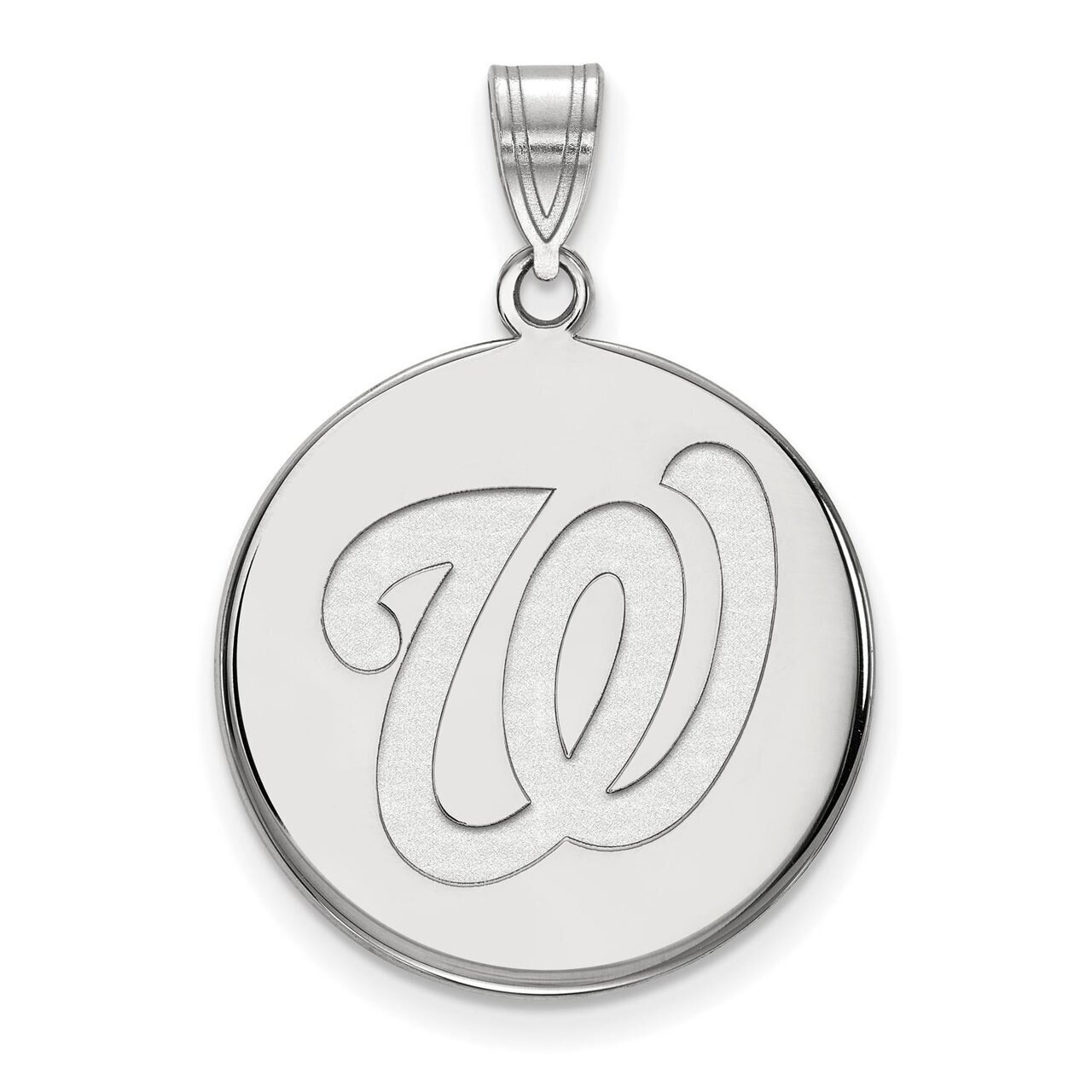 Washington Nationals Large Disc Pendant 14k White Gold 4W018NAT, MPN: 4W018NAT, 886774842103
