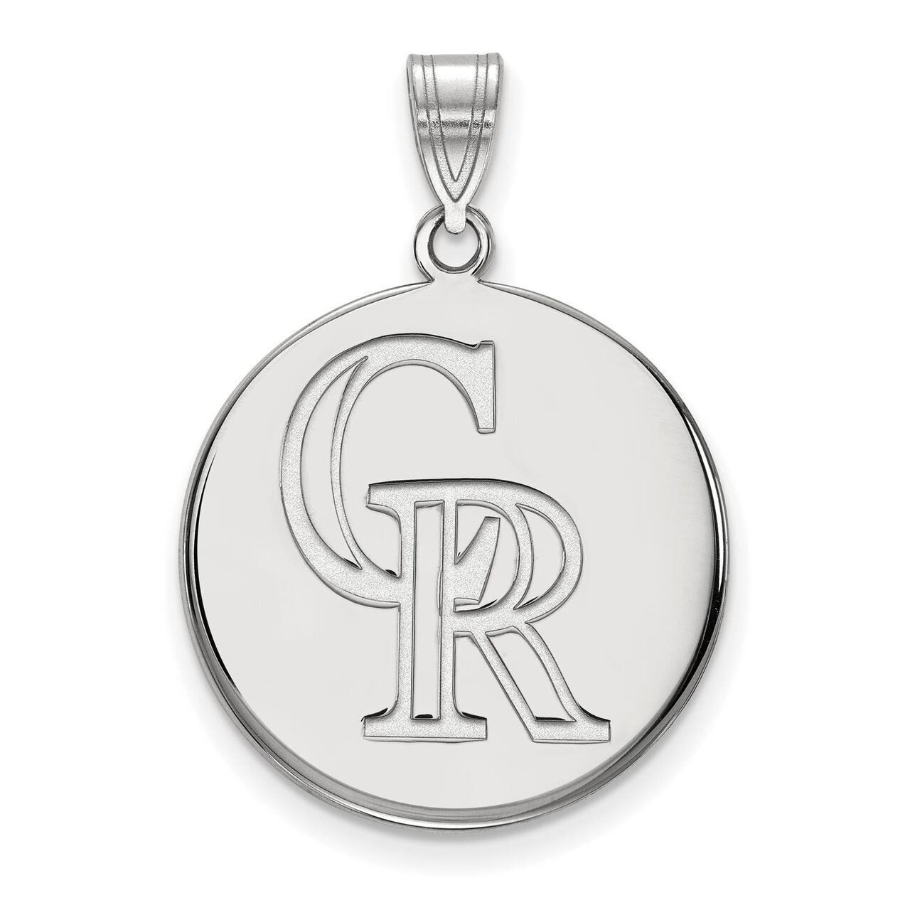 Colorado Rockies Large Disc Pendant 14k White Gold 4W019ROK, MPN: 4W019ROK, 886774842462