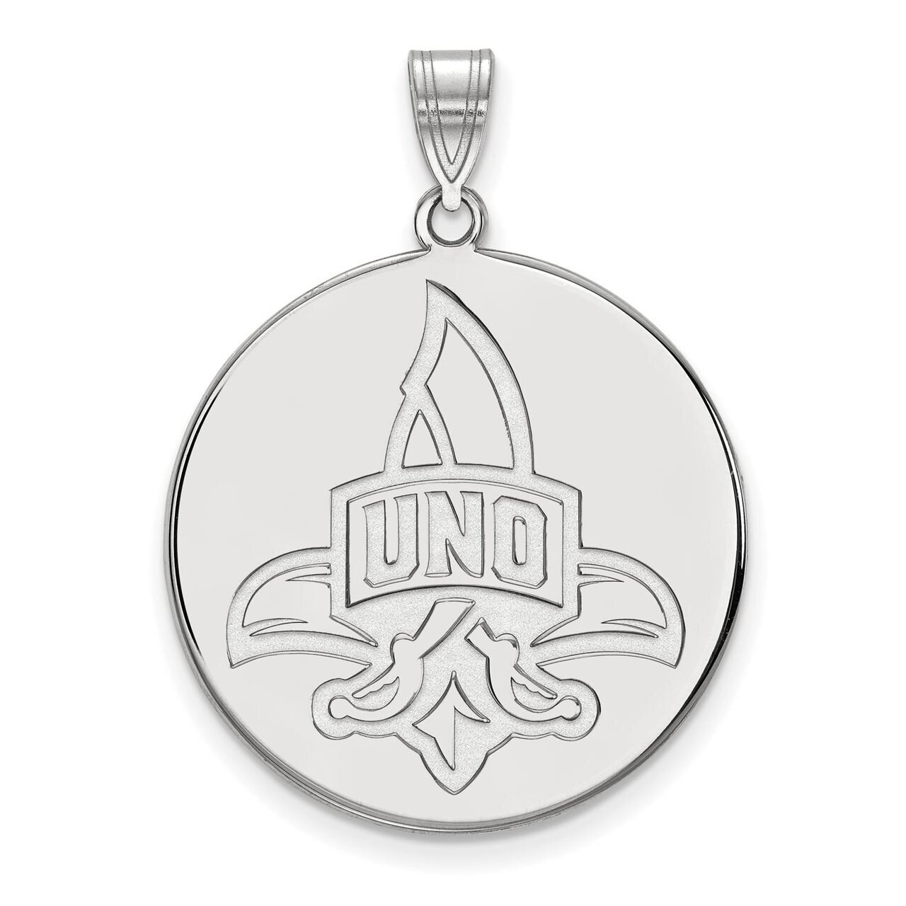 University of New Orleans x-Large Disc Pendant 14k White Gold 4W019UNO, MPN: 4W019UNO, 886774842530