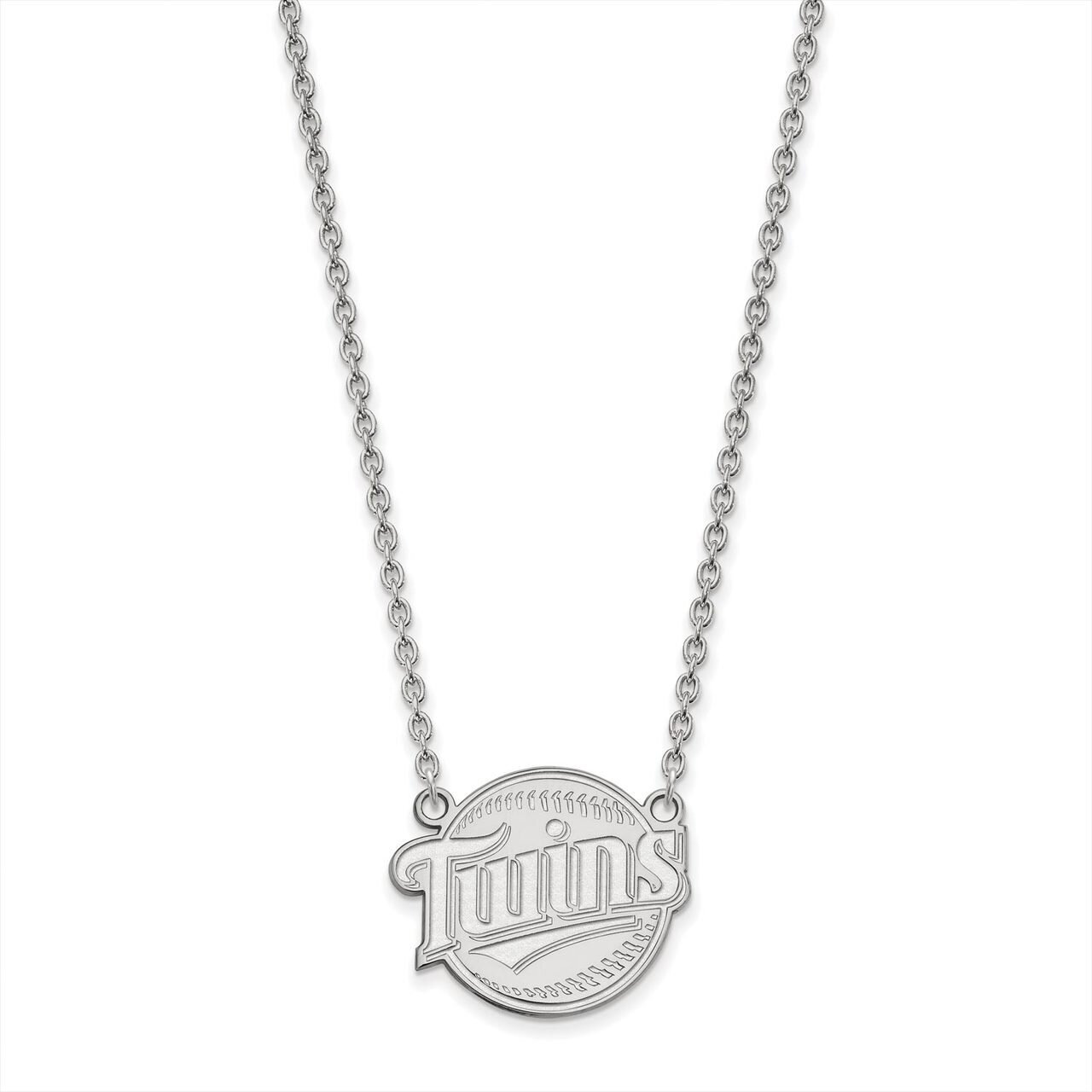 Minnesota Twins Large Pendant with Chain Necklace 14k White Gold 4W023TWN-18, MPN: 4W023TWN-18, 886…