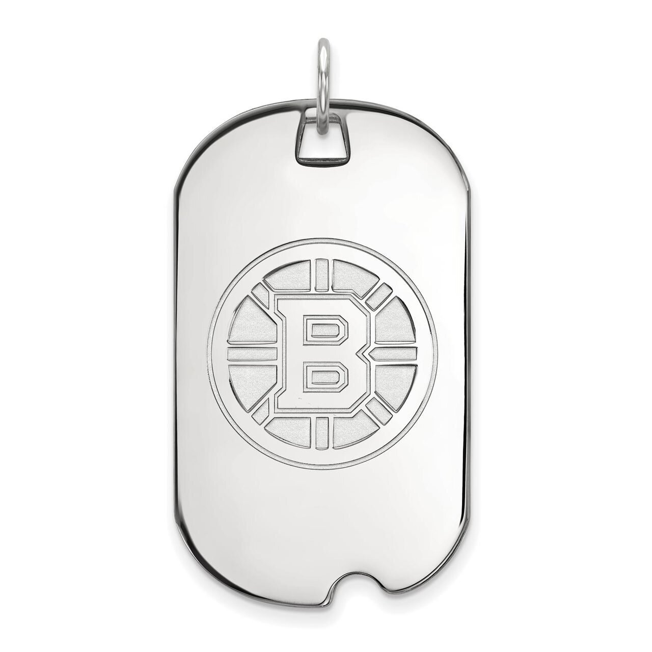 Boston Bruins Large Dog Tag 14k White Gold 4W025BRI, MPN: 4W025BRI, 886774737942