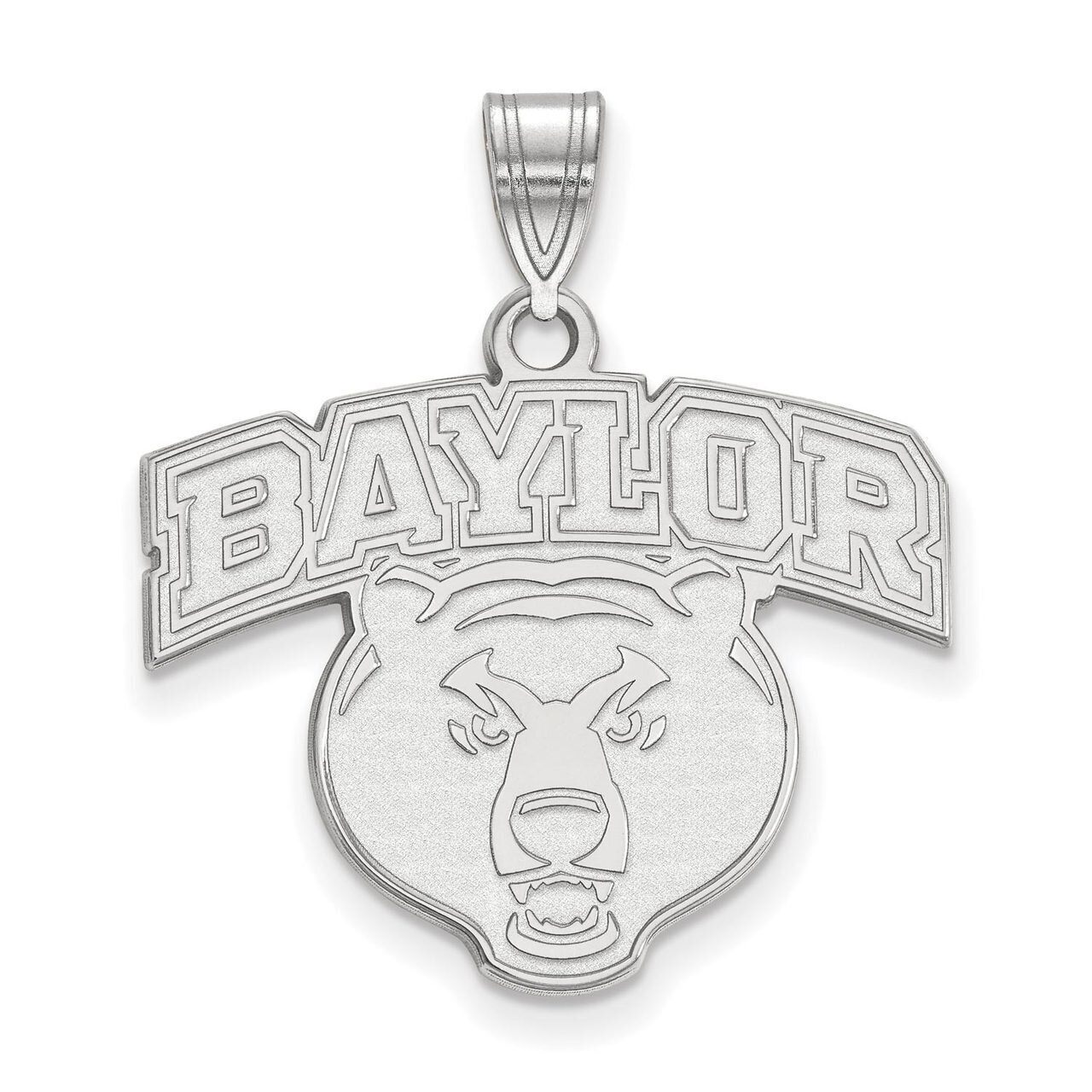 Baylor University Large Pendant 14k White Gold 4W025BU