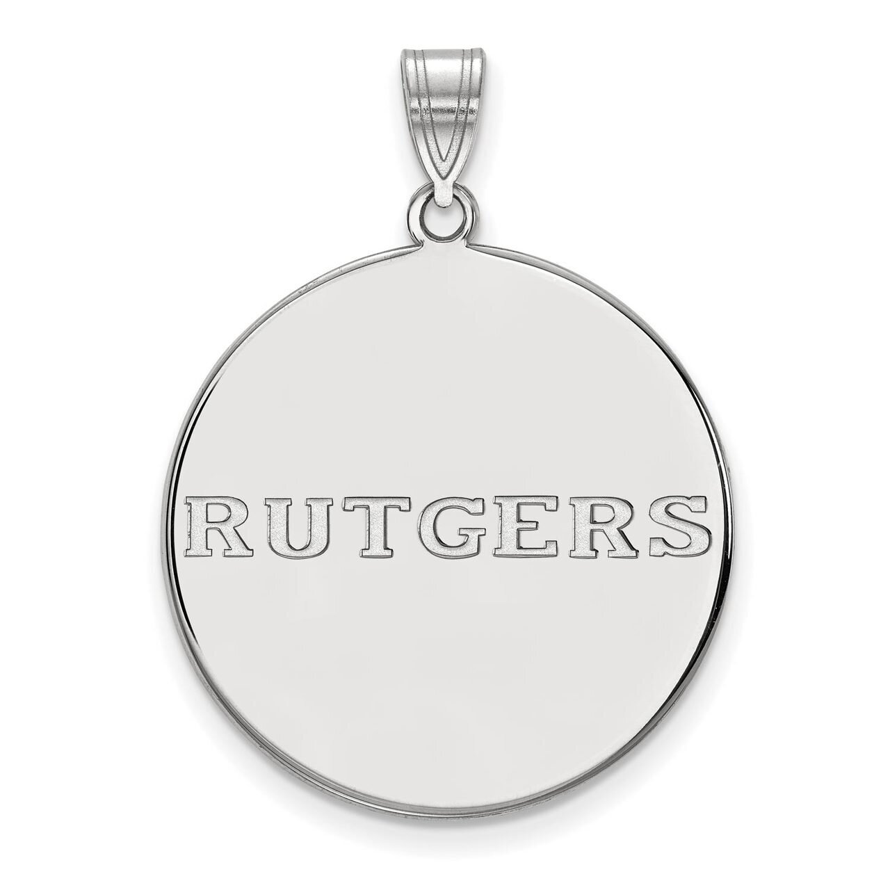 Rutgers x-Large Disc Pendant 14k White Gold 4W025RUT