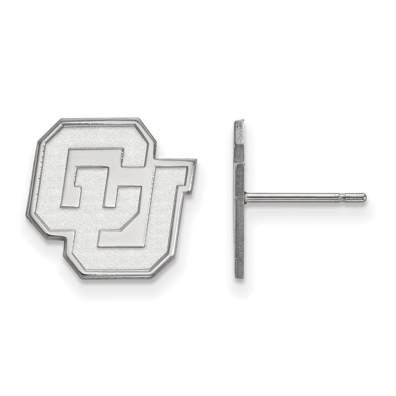 University of Colorado Small Post Earring 14k White Gold 4W031UCO