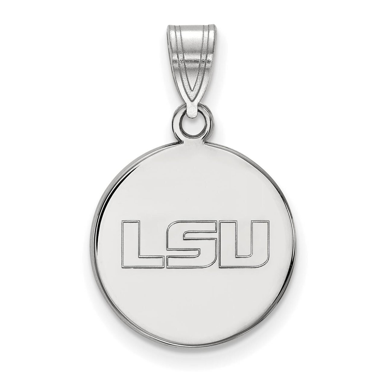 Louisiana State University Medium Disc Pendant 14k White Gold 4W033LSU, MPN: 4W033LSU, 886774846330