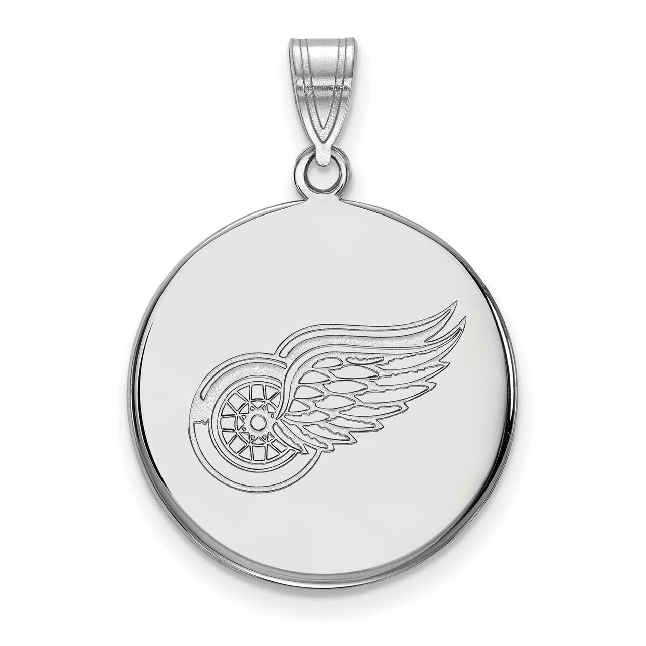 Detroit Red Wings Large Disc Pendant 14k White Gold 4W036RWI, MPN: 4W036RWI, 886774738048