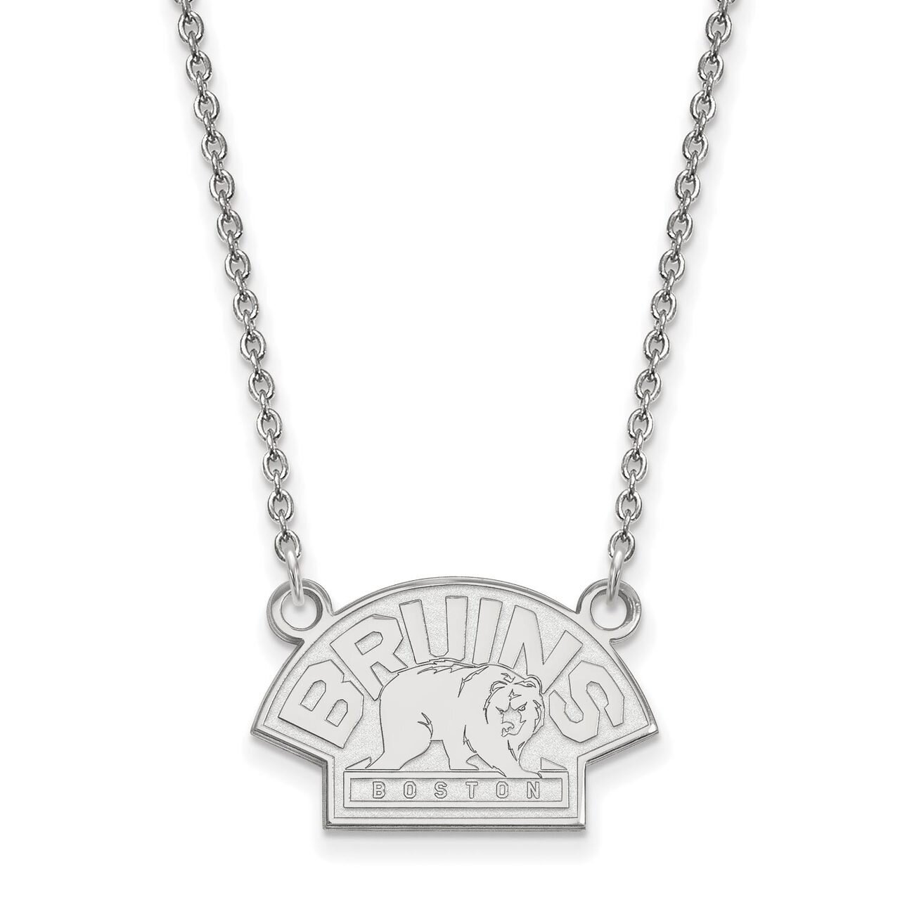 Boston Bruins Small Pendant with Chain Necklace 14k White Gold 4W041BRI-18, MPN: 4W041BRI-18, 88677…
