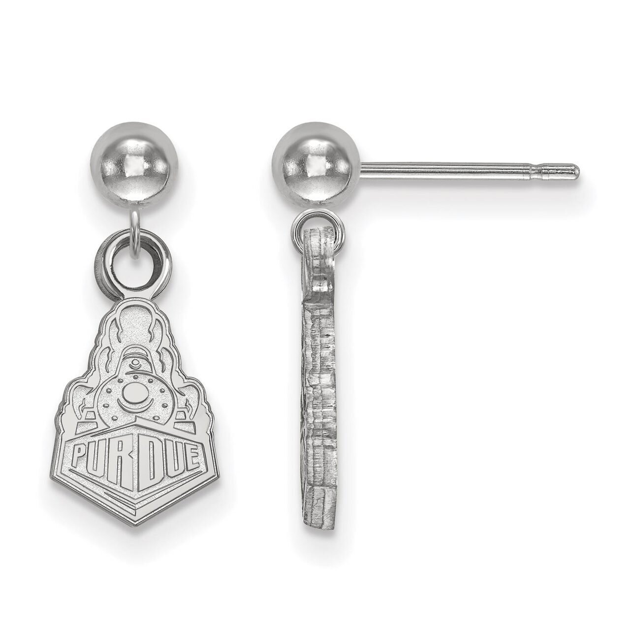 Purdue Earring Dangle Ball 14k White Gold 4W045PU, MPN: 4W045PU, 886774849218