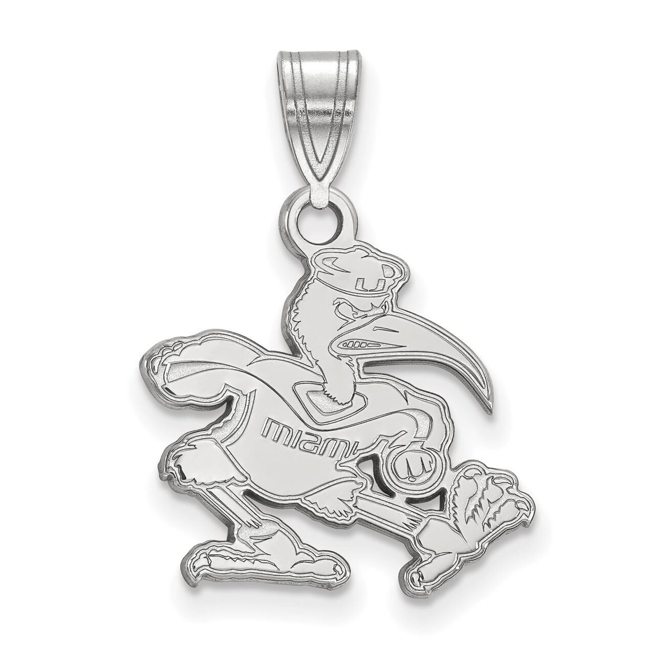 University of Miami Medium Pendant 14k White Gold 4W045UMF, MPN: 4W045UMF, 886774849331