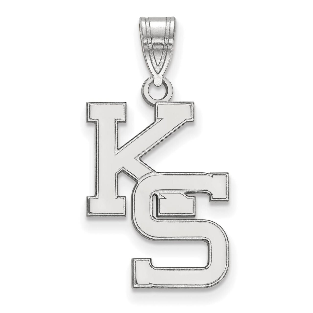 Kansas State University Large Pendant 14k White Gold 4W046KSU