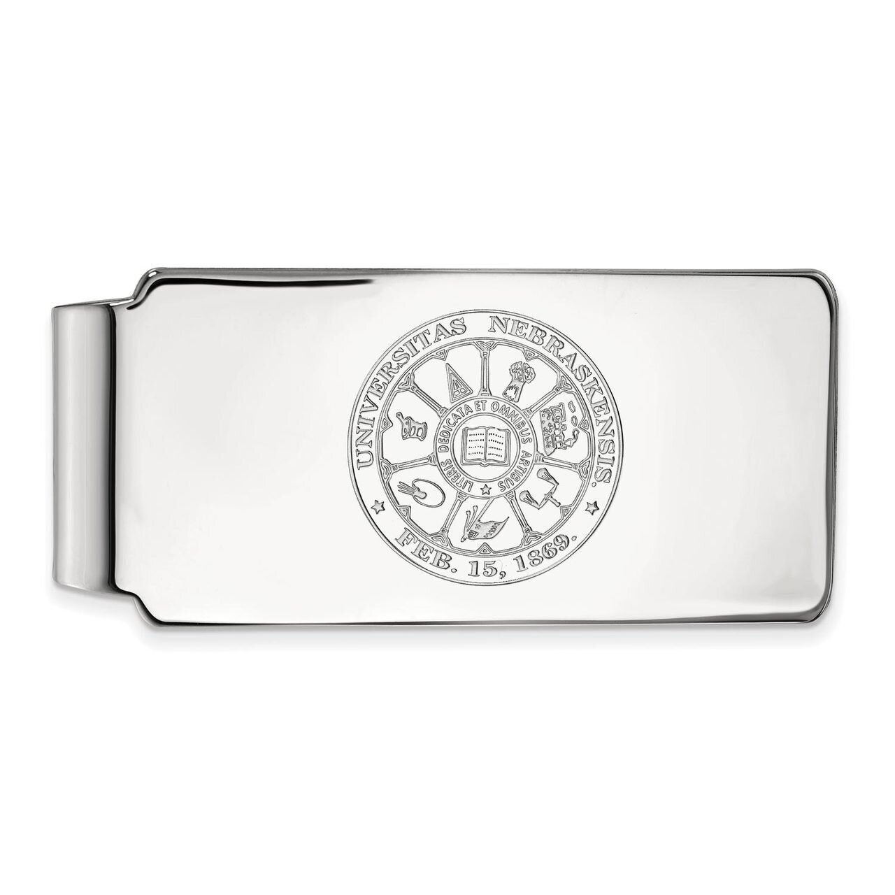University of Nebraska Money Clip Crest 14k White Gold 4W047UNE, MPN: 4W047UNE, 886774850030