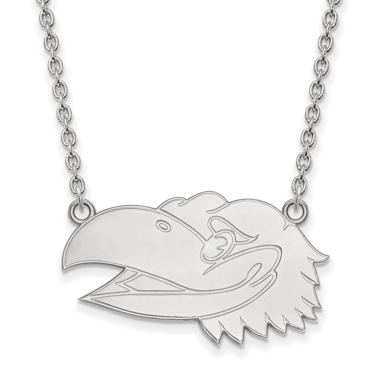 University of Kansas Large Pendant with Chain Necklace 14k White Gold 4W048UKS-18, MPN: 4W048UKS-18…