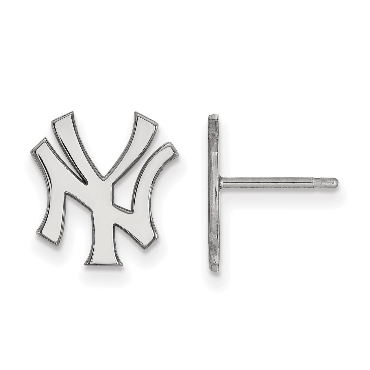 New York Yankees Small Post Earring 14k White Gold 4W050YAN