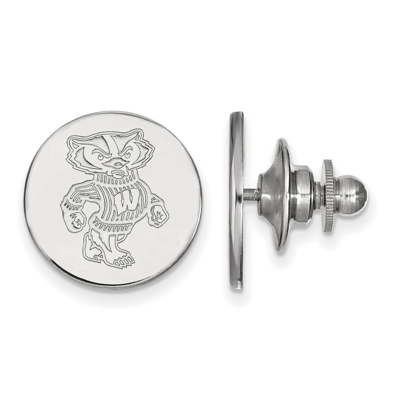 University of Wisconsin Lapel Pin 14k White Gold 4W051UWI, MPN: 4W051UWI, 886774850955