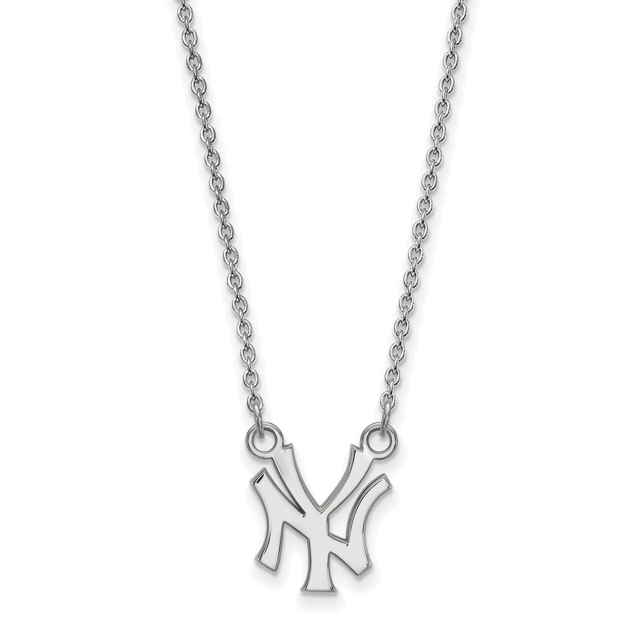 New York Yankees Small Pendant with Chain Necklace 14k White Gold 4W051YAN-18, MPN: 4W051YAN-18, 88…