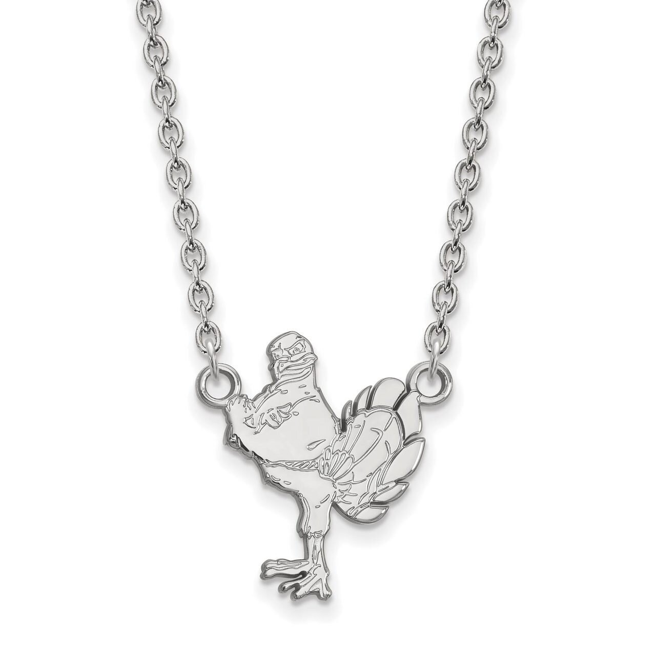 Virginia Tech Large Pendant with Chain Necklace 14k White Gold 4W053VTE-18, MPN: 4W053VTE-18, 88677…
