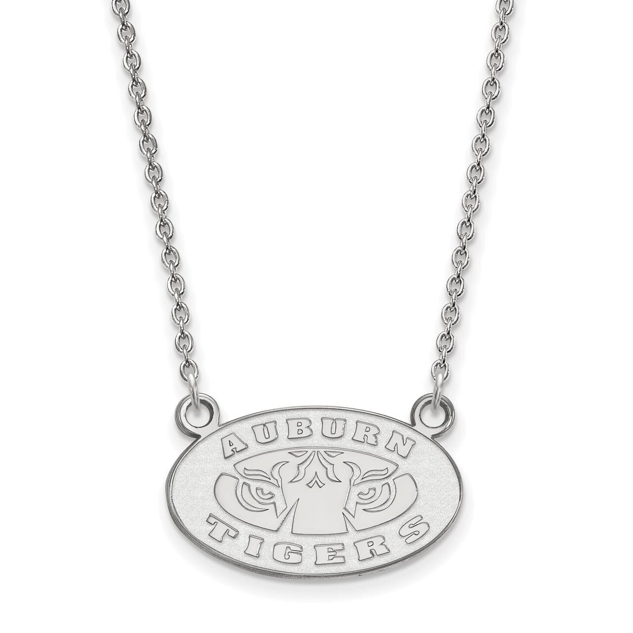 Auburn University Small Pendant with Chain Necklace 14k White Gold 4W054AU-18, MPN: 4W054AU-18, 886…
