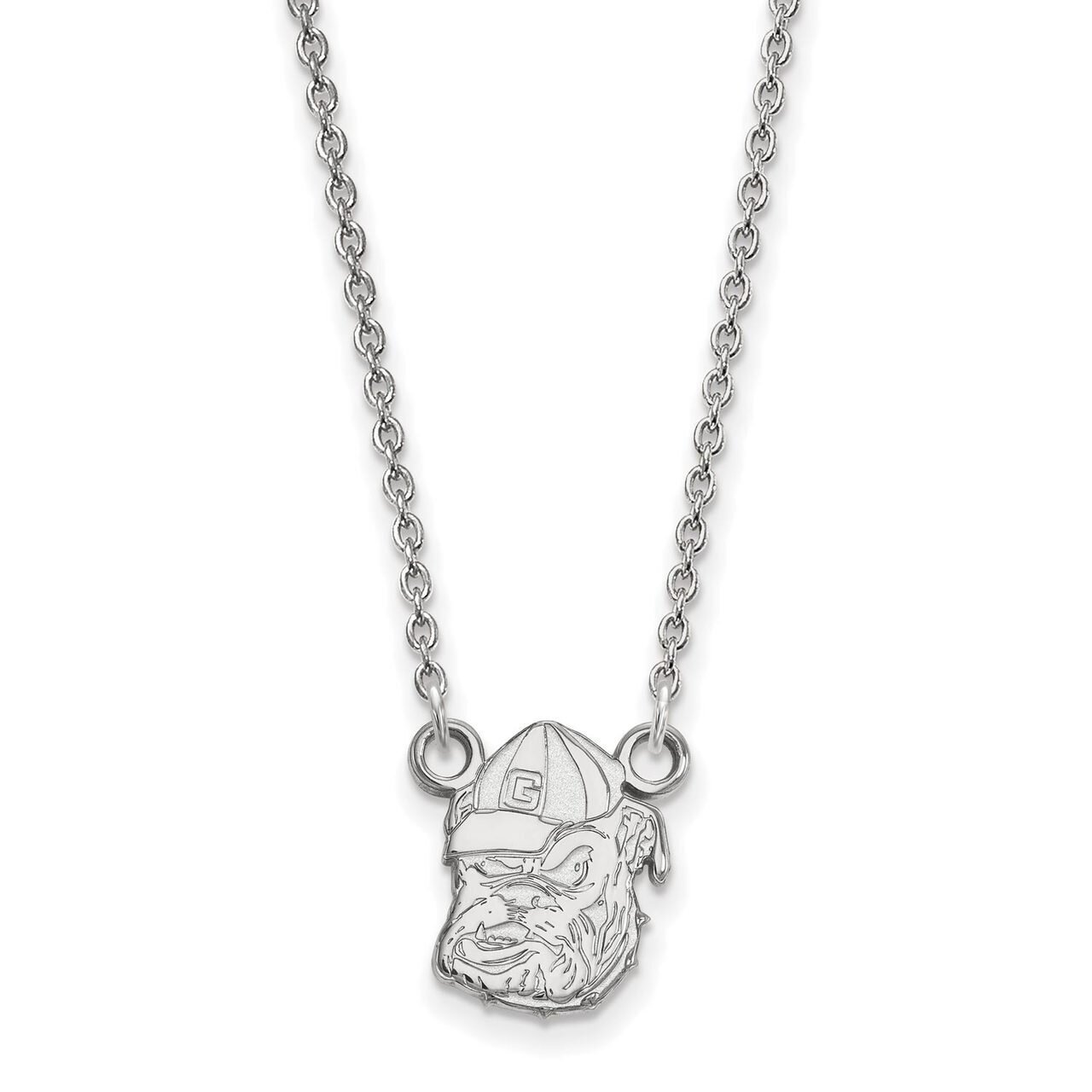 University of Georgia Small Pendant with Chain Necklace 14k White Gold 4W054UGA-18, MPN: 4W054UGA-1…