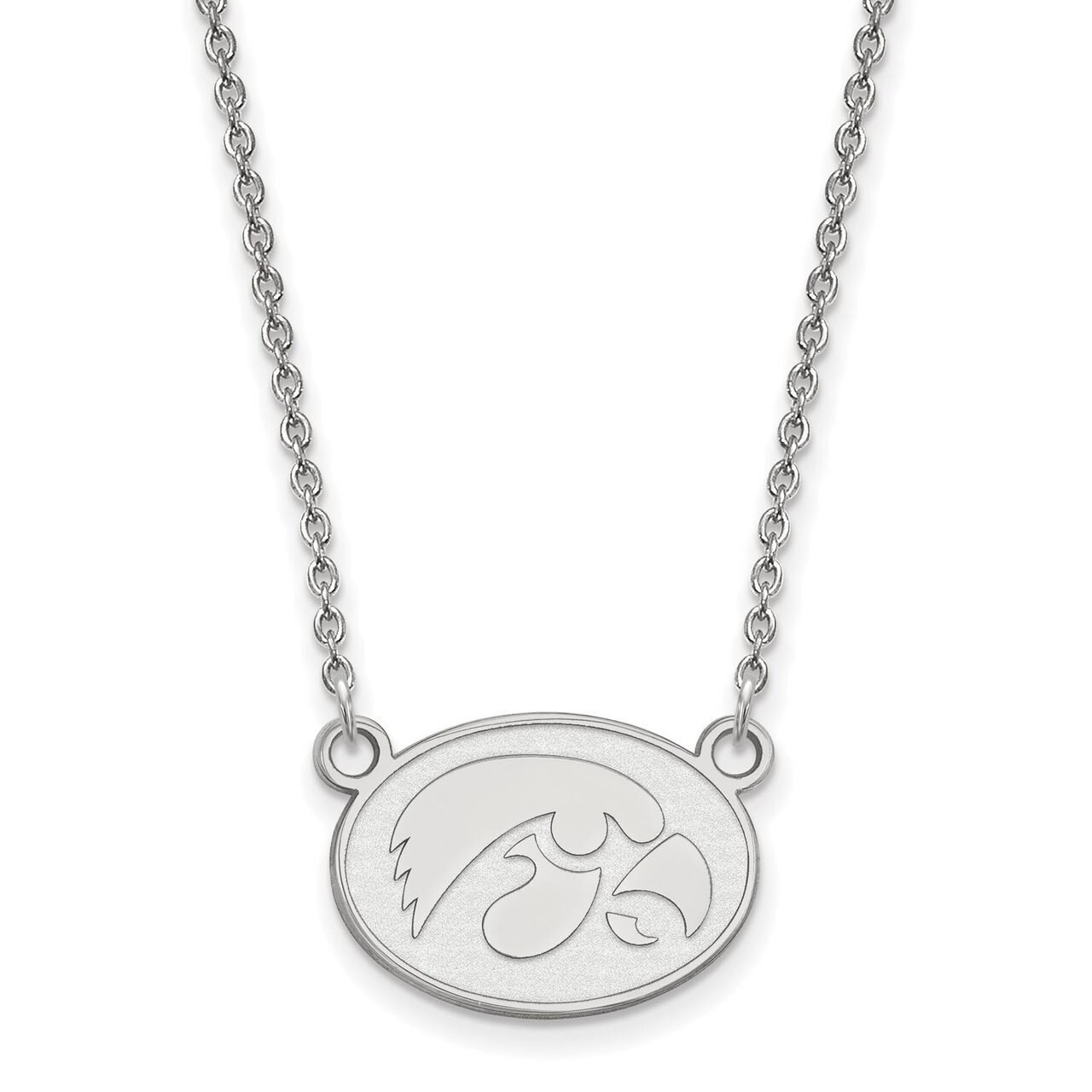 University of Iowa Small Pendant with Chain Necklace 14k White Gold 4W056UIA-18, MPN: 4W056UIA-18, …