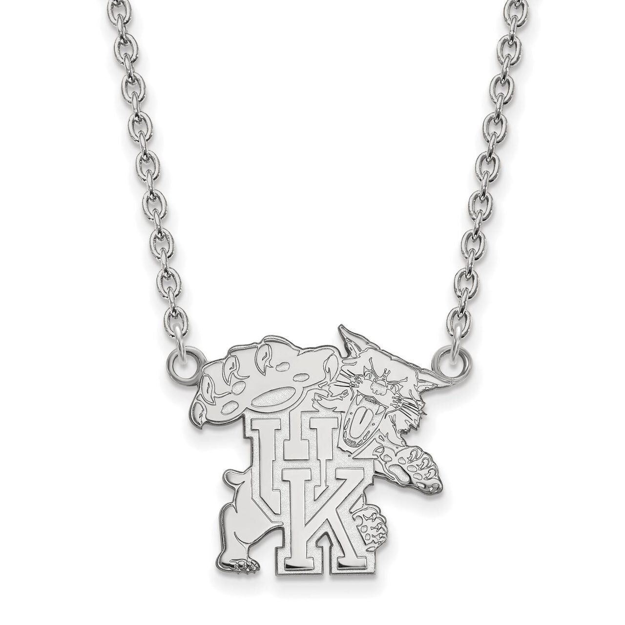 University of Kentucky Large Pendant with Chain Necklace 14k White Gold 4W057UK-18, MPN: 4W057UK-18…