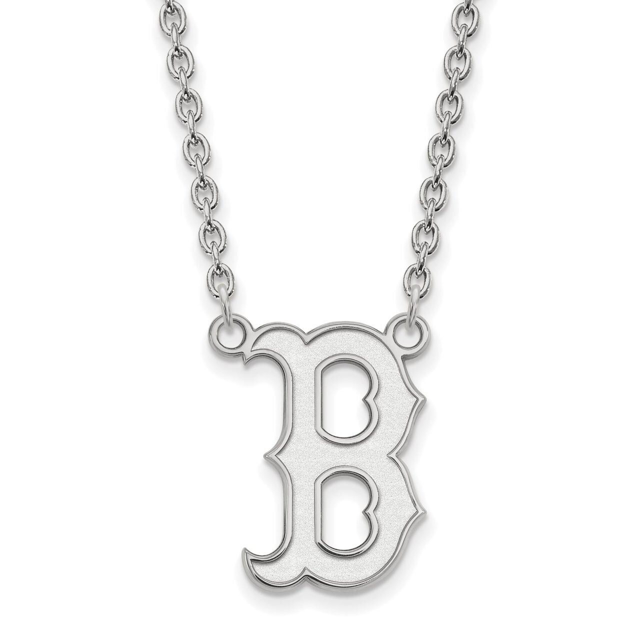 Boston Red Sox Large Pendant with Chain Necklace 14k White Gold 4W060RSO-18, MPN: 4W060RSO-18, 8867…
