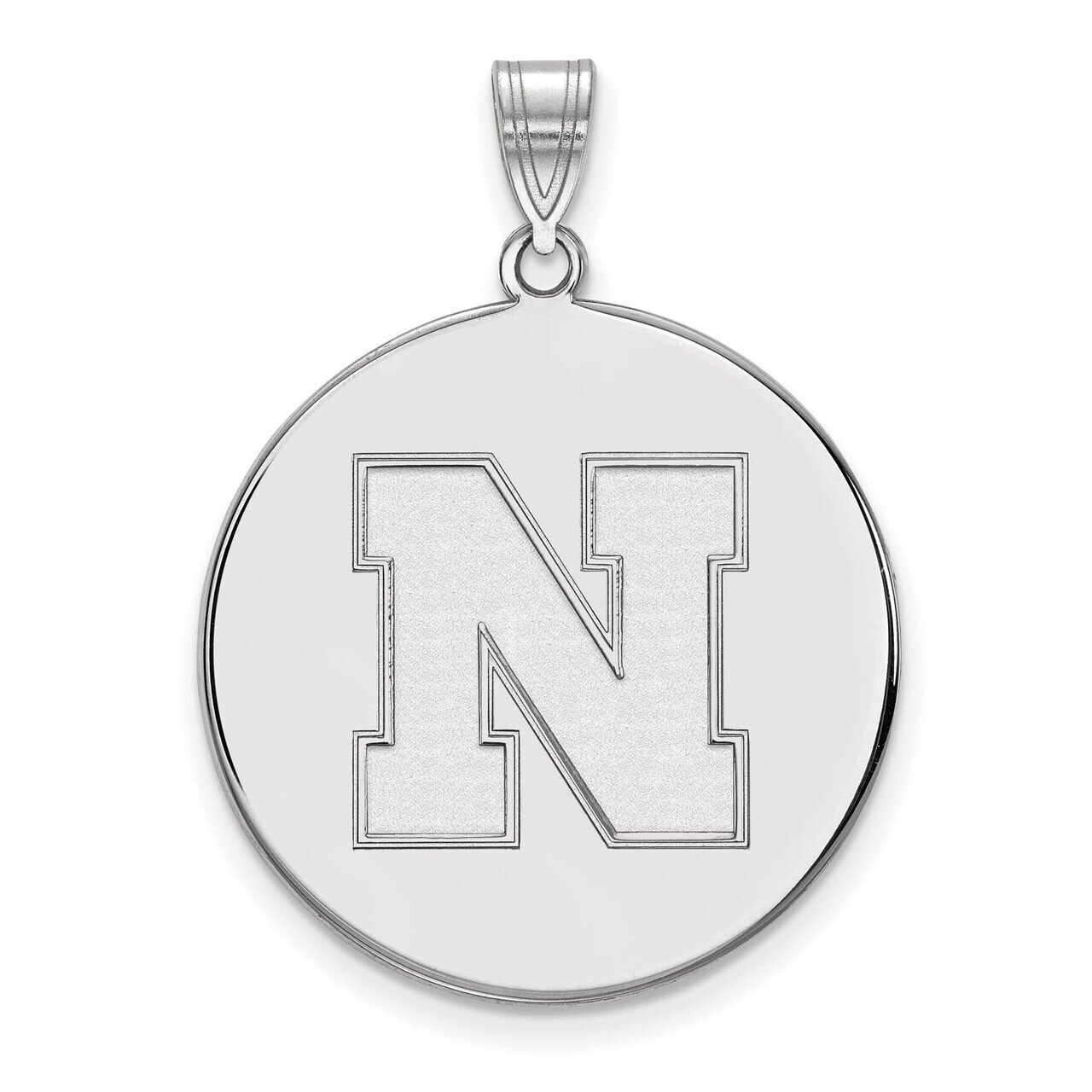 University of Nebraska x-Large Disc Pendant 14k White Gold 4W060UNE, MPN: 4W060UNE, 886774852317