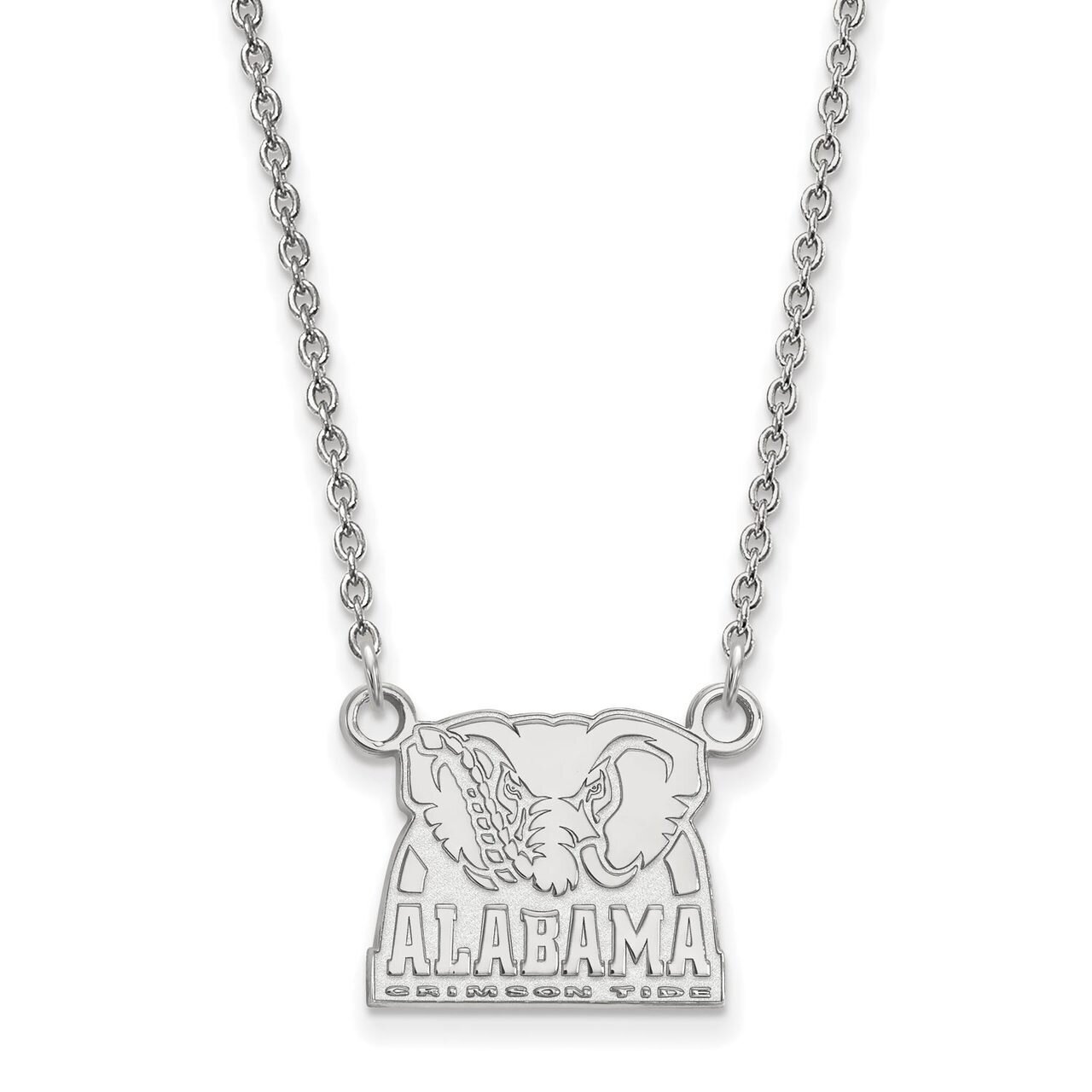 University of Alabama Small Pendant with Chain Necklace 14k White Gold 4W068UAL-18, MPN: 4W068UAL-1…