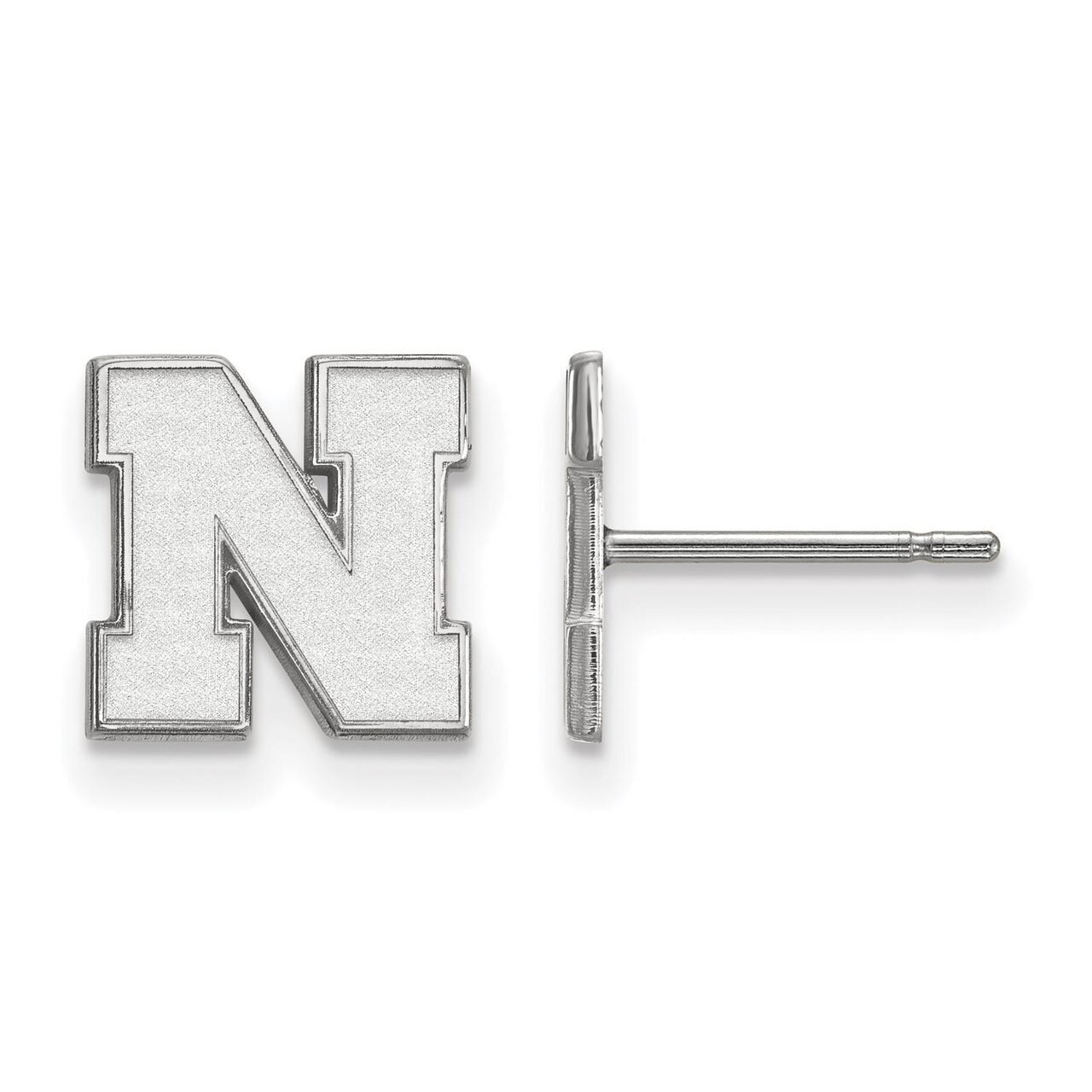 University of Nebraska x-Small Earring Post 14k White Gold 4W070UNE