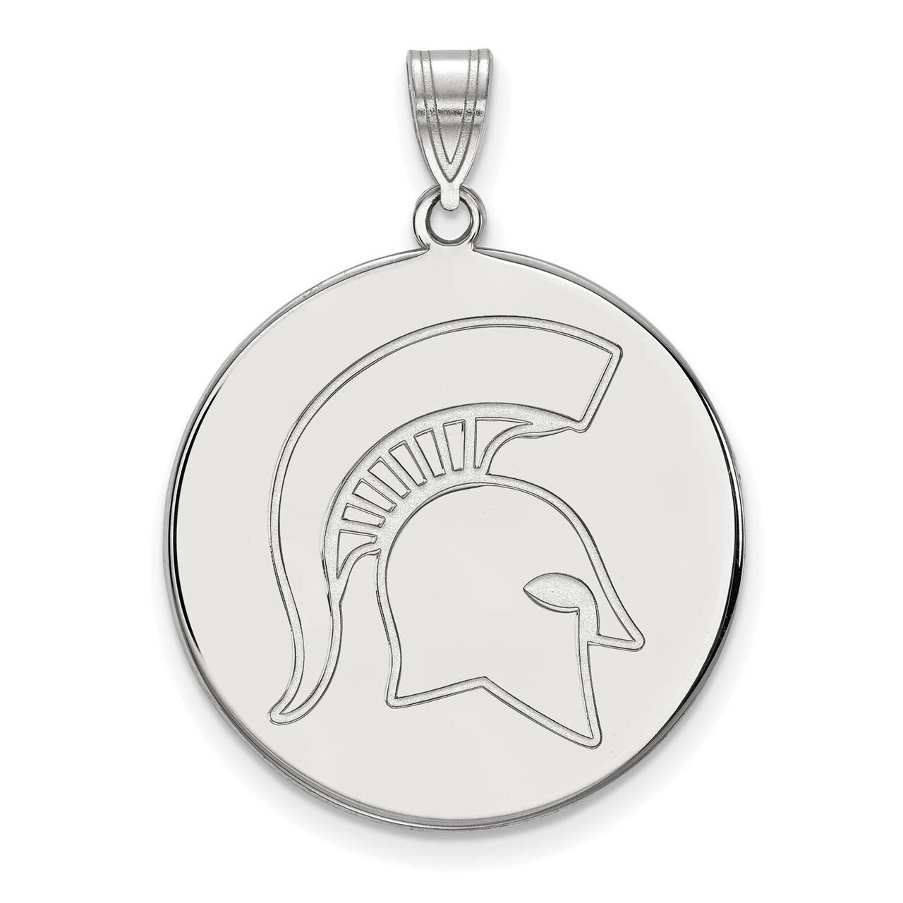 Michigan State University x-Large Disc Pendant 14k White Gold 4W071MIS, MPN: 4W071MIS, 886774854052