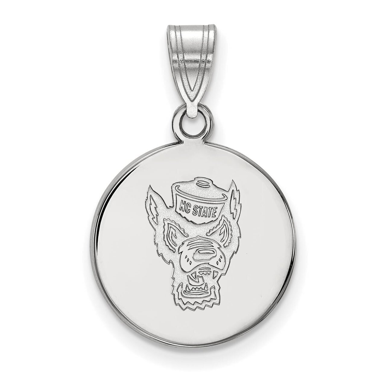 North Carolina State University Medium Disc Pendant 14k White Gold 4W071NCS, MPN: 4W071NCS, 8867748…