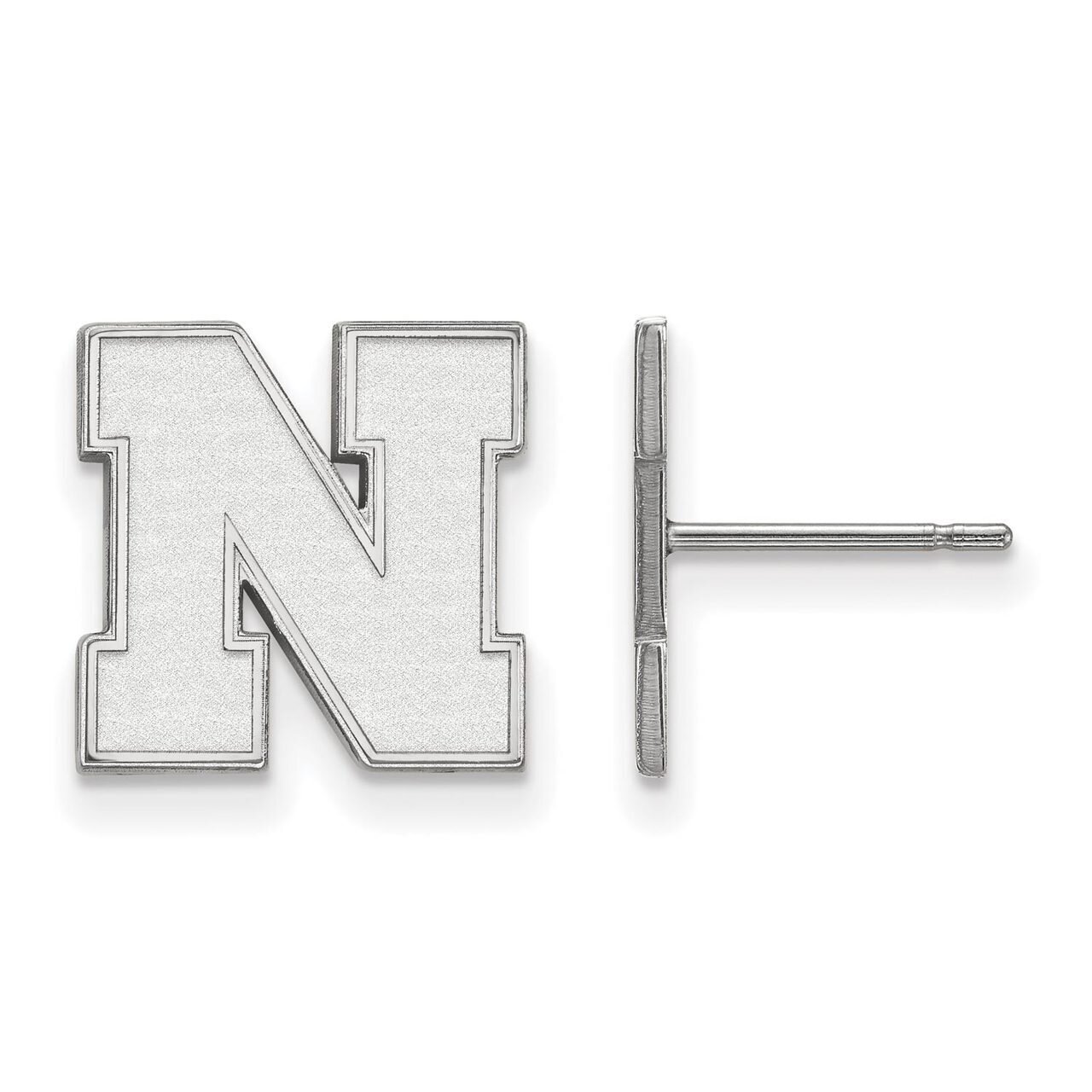 University of Nebraska Small Earring Post 14k White Gold 4W071UNE, MPN: 4W071UNE, 886774854120