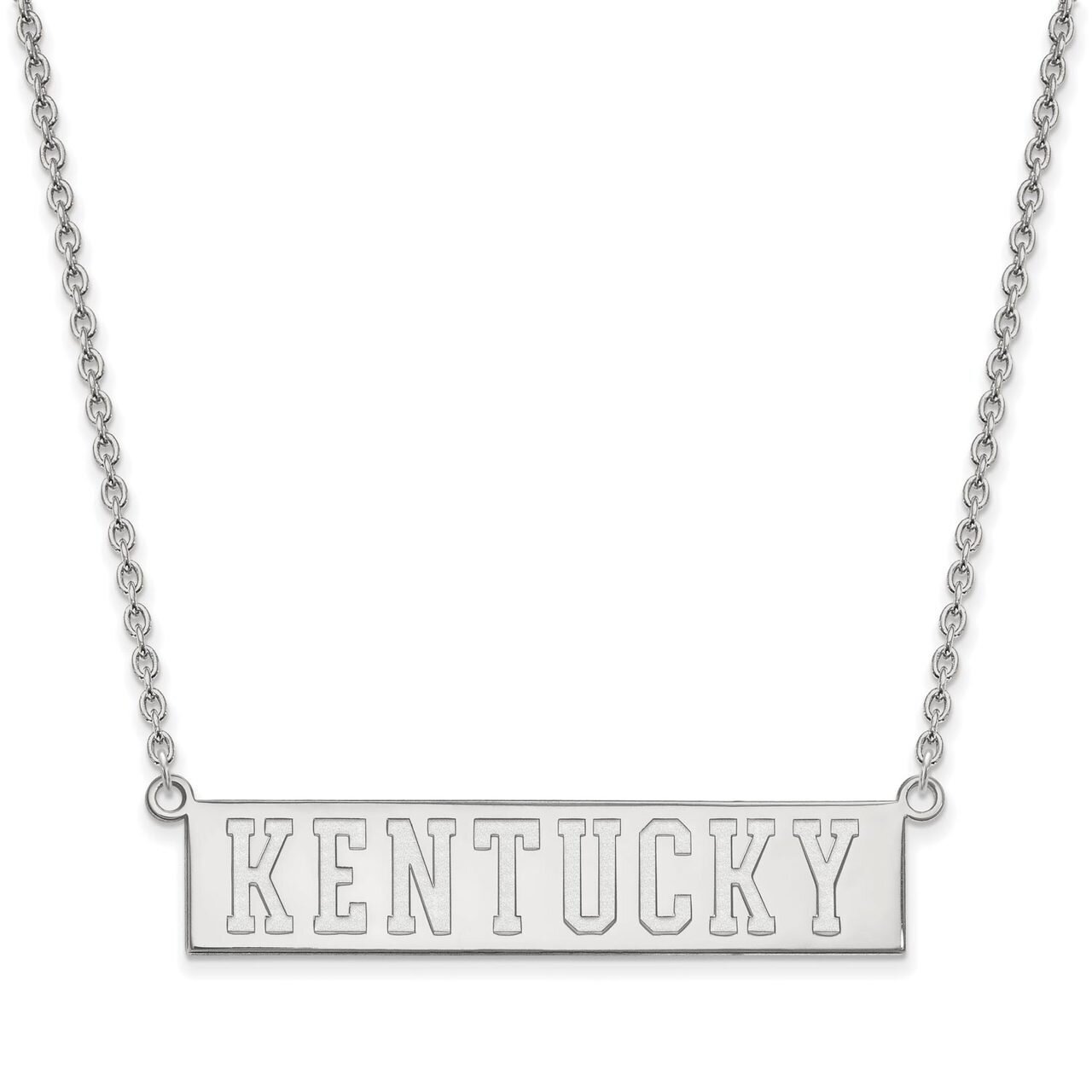 University of Kentucky Large Pendant with Chain Necklace 14k White Gold 4W073UK-18