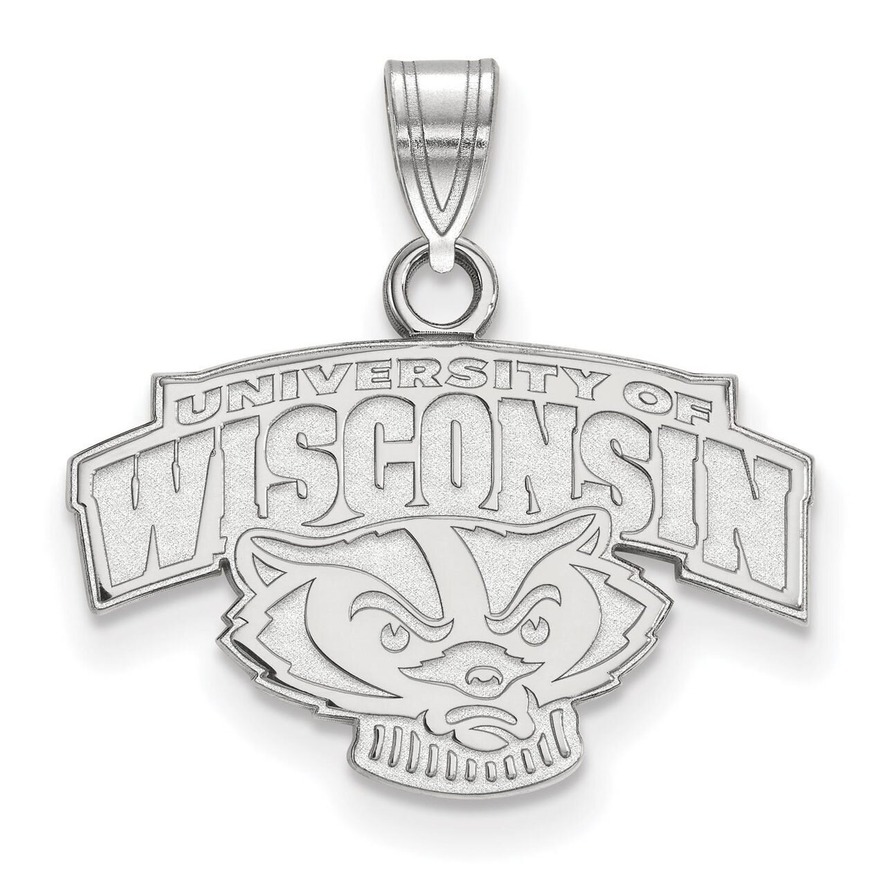 University of Wisconsin Small Pendant 14k White Gold 4W075UWI