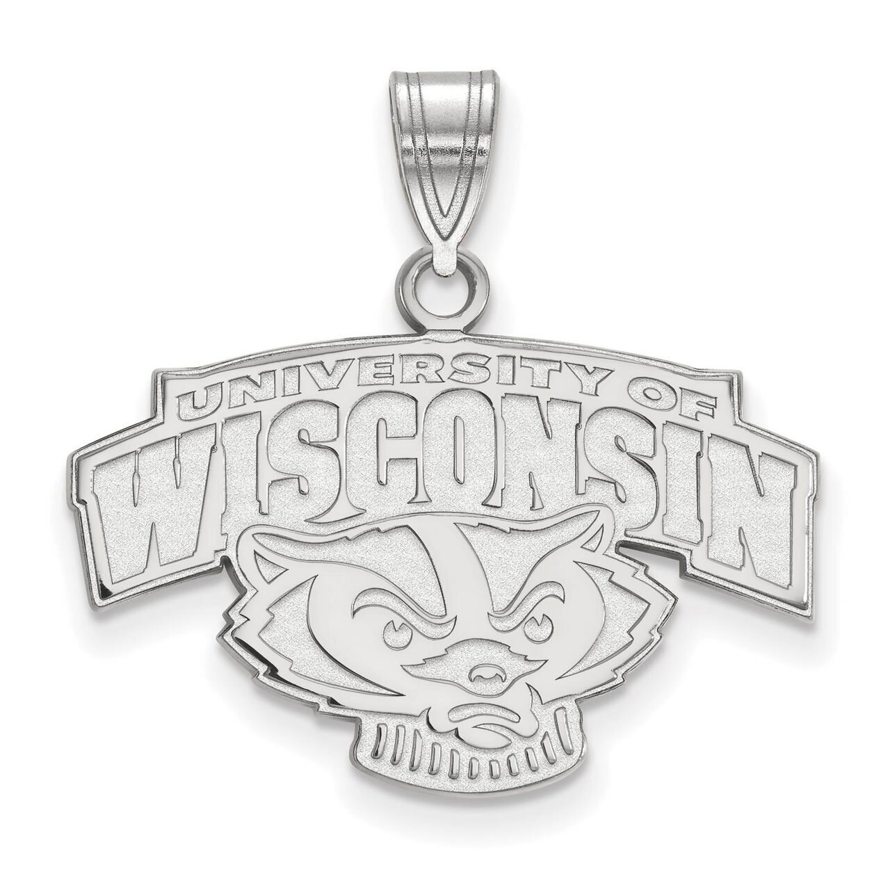 University of Wisconsin Medium Pendant 14k White Gold 4W076UWI, MPN: 4W076UWI, 886774854694