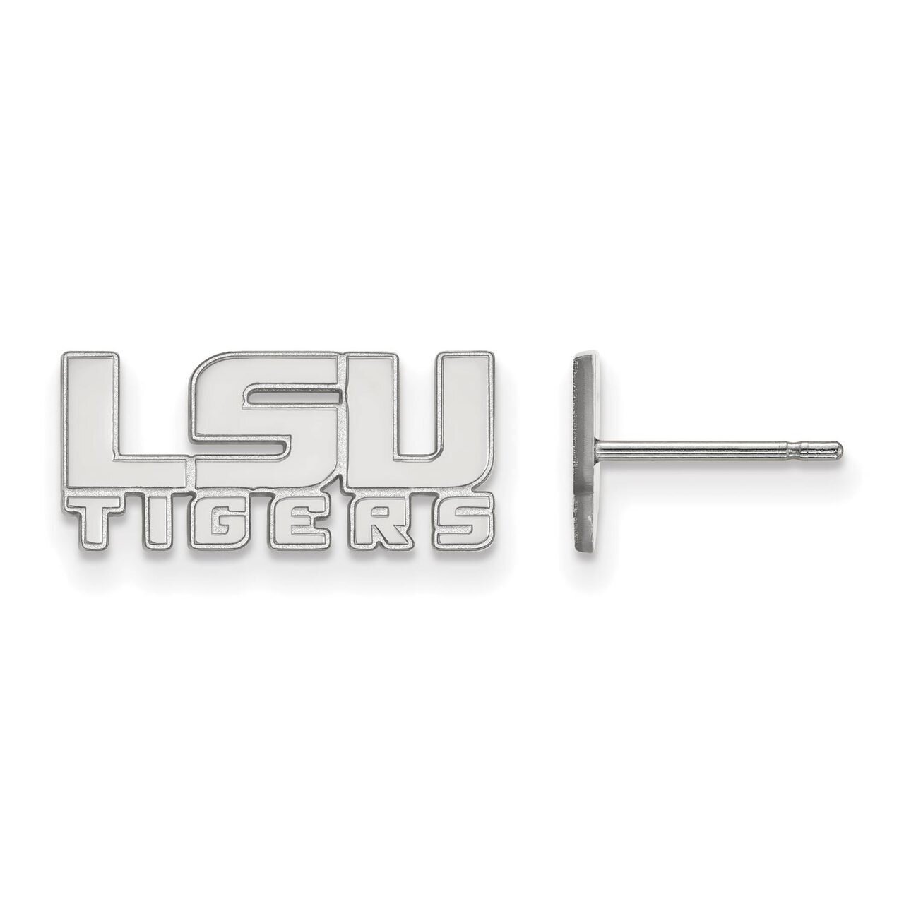 Louisiana State University x-Small Post Earring 14k White Gold 4W083LSU, MPN: 4W083LSU, 886774854991