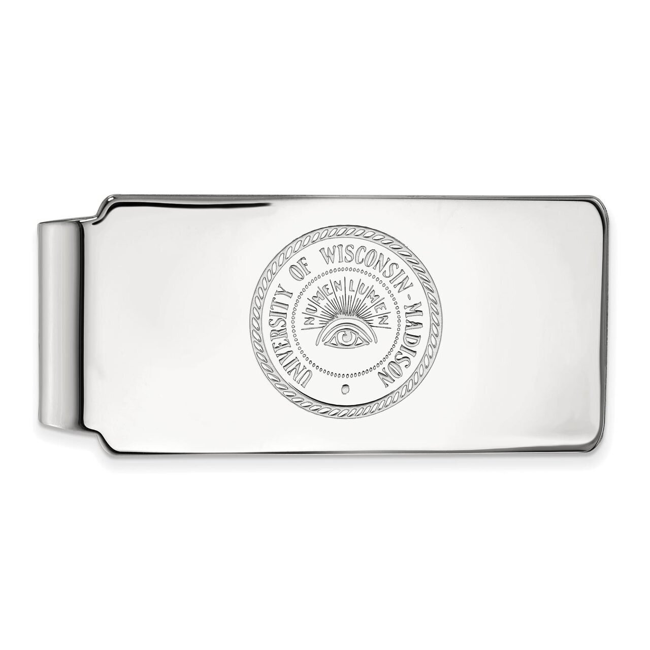 University of Wisconsin Money Clip 14k White Gold 4W083UWI, MPN: 4W083UWI, 886774855035