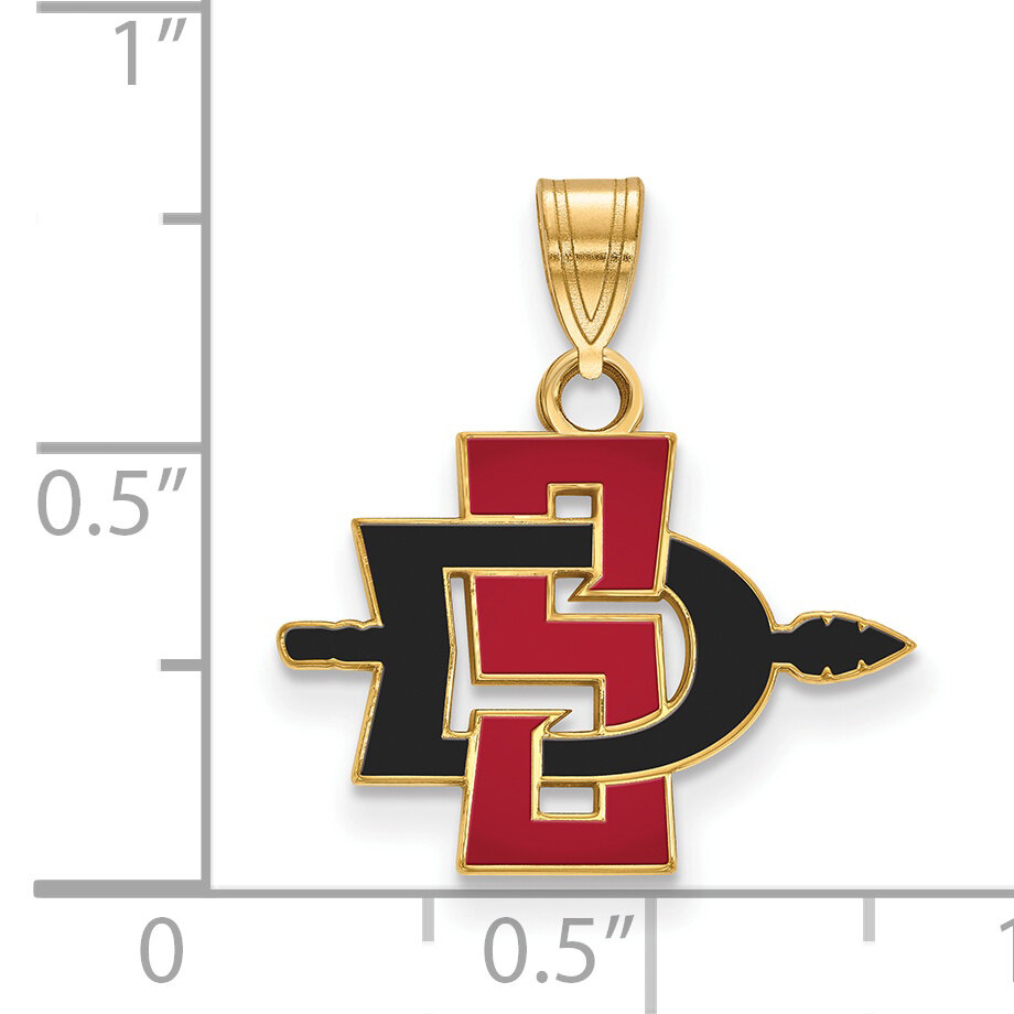 San Diego State University Small Pendant 14k Yellow Gold 4Y001SDS