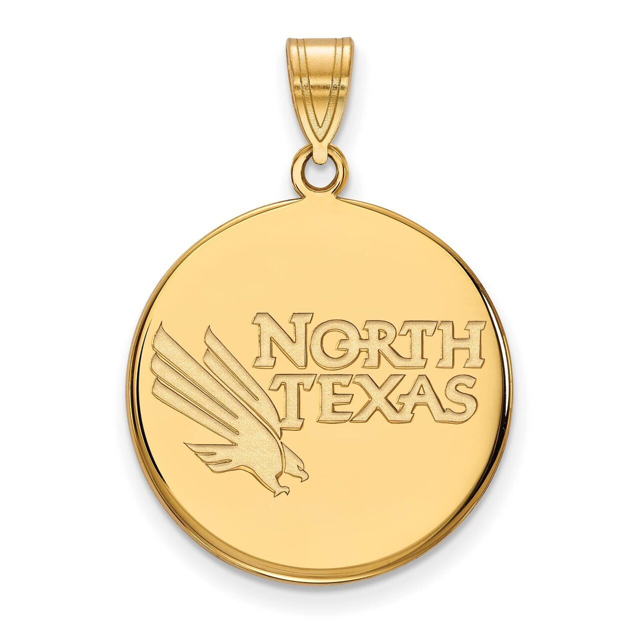 University of North Texas Large Disc Pendant 14k Yellow Gold 4Y001UNT