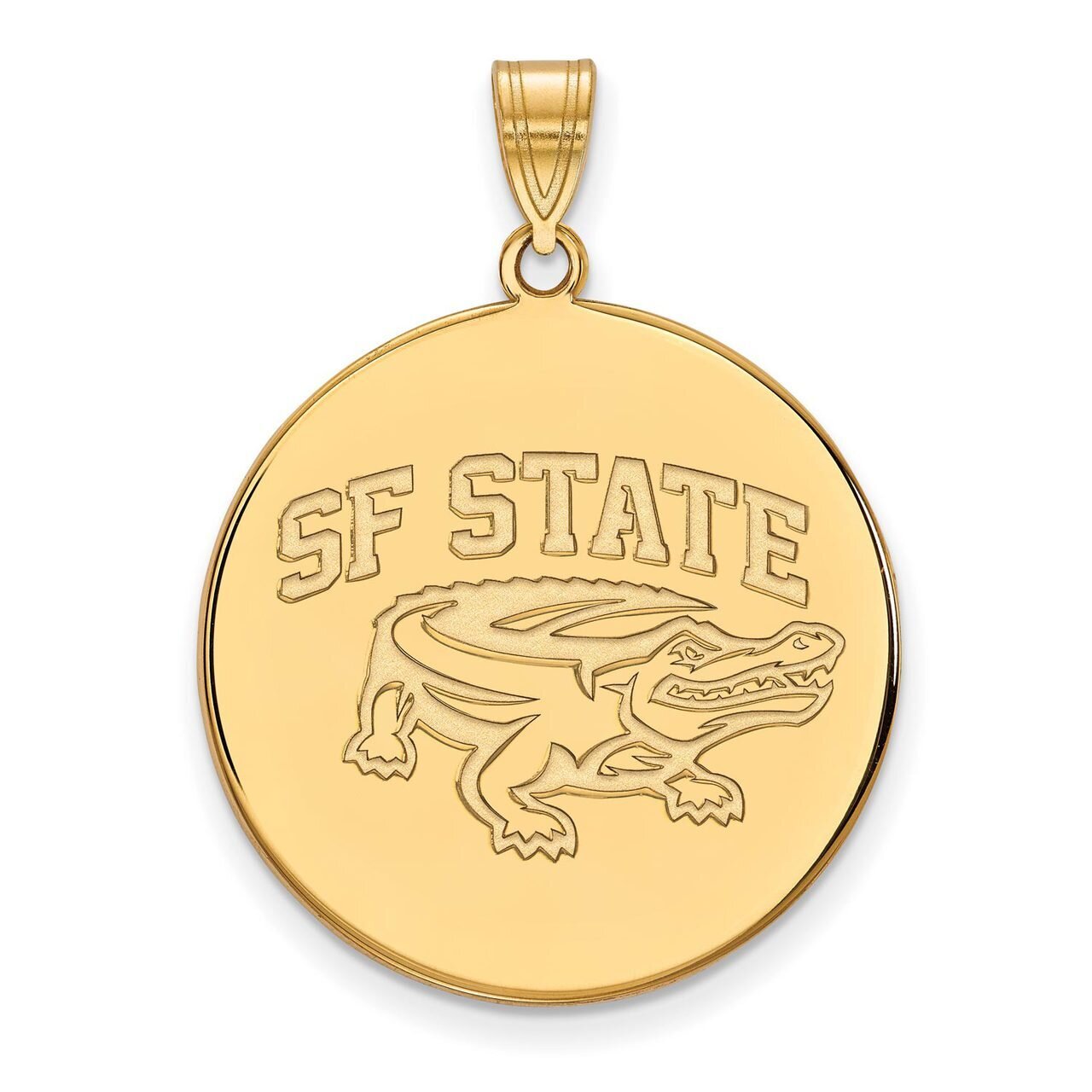 San Francisco State University x-Large Disc Pendant 14k Yellow Gold 4Y002SFU