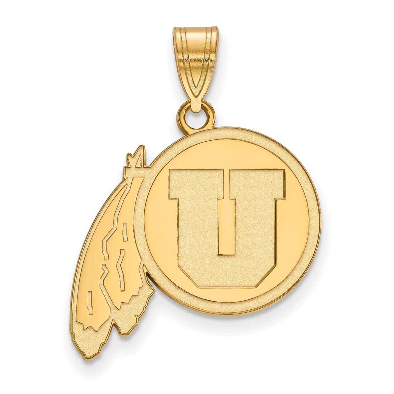 University of Utah Large Pendant 14k Yellow Gold 4Y002UUT