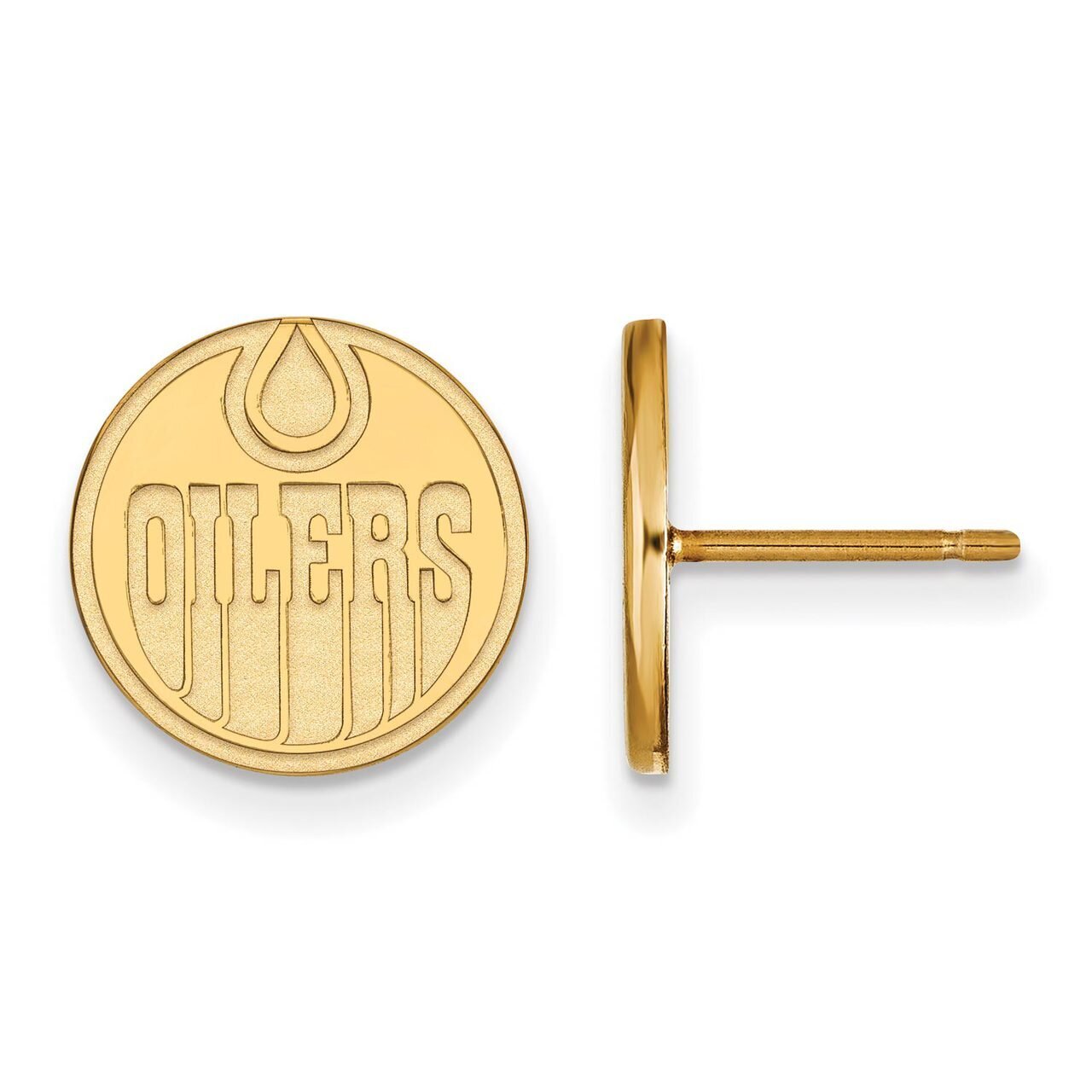 Edmonton Oilers Small Post Earring 14k Yellow Gold 4Y004OIL
