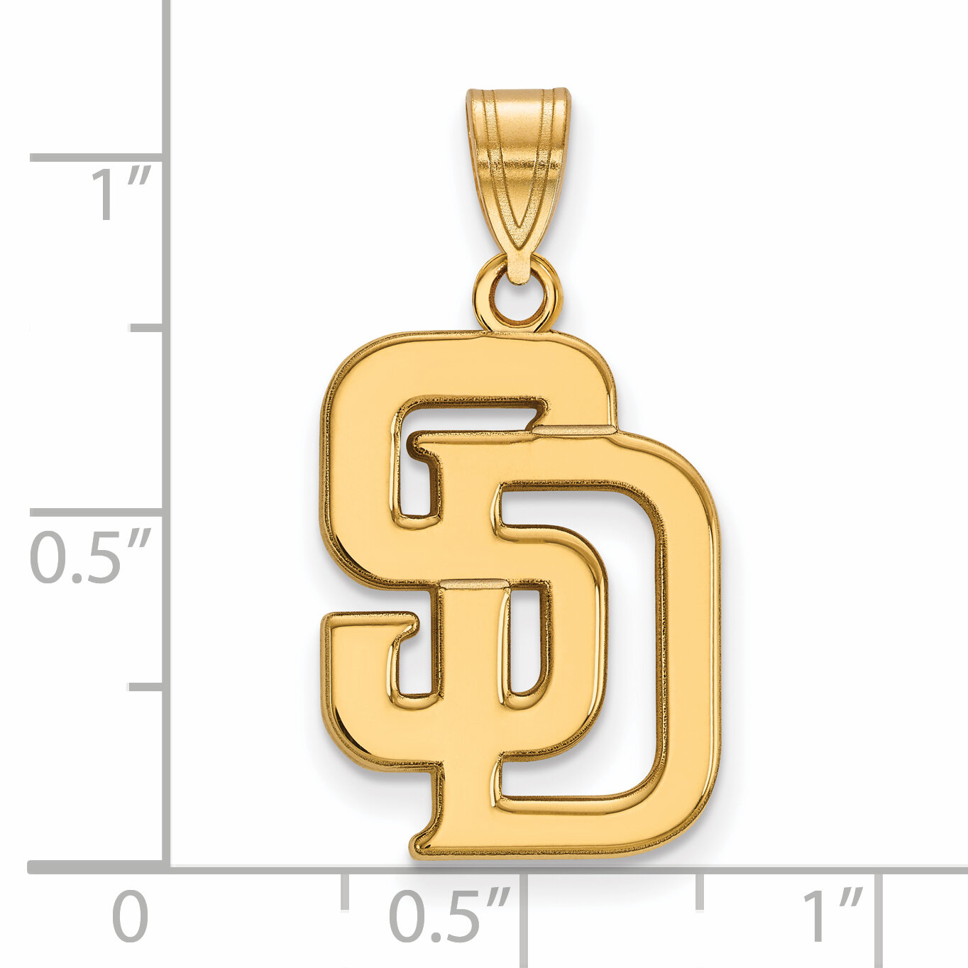 San Diego Padres Large Pendant 14k Yellow Gold 4Y004PAD