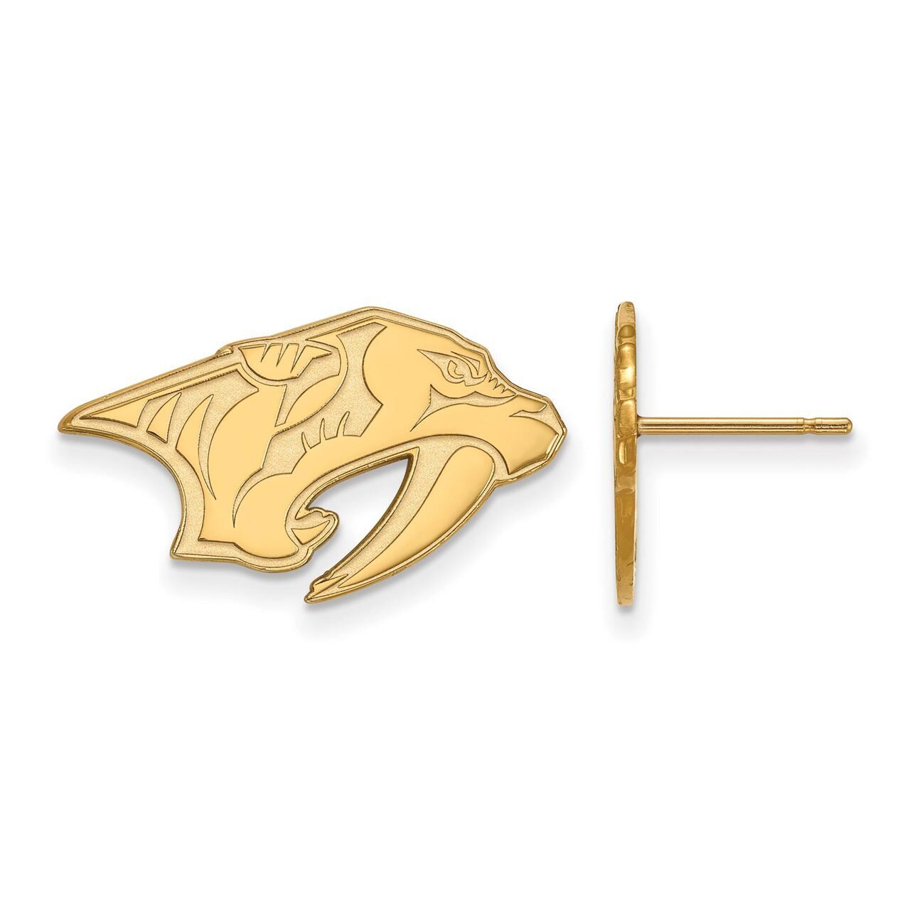 Nashville Predators Small Post Earring 14k Yellow Gold 4Y004PRE