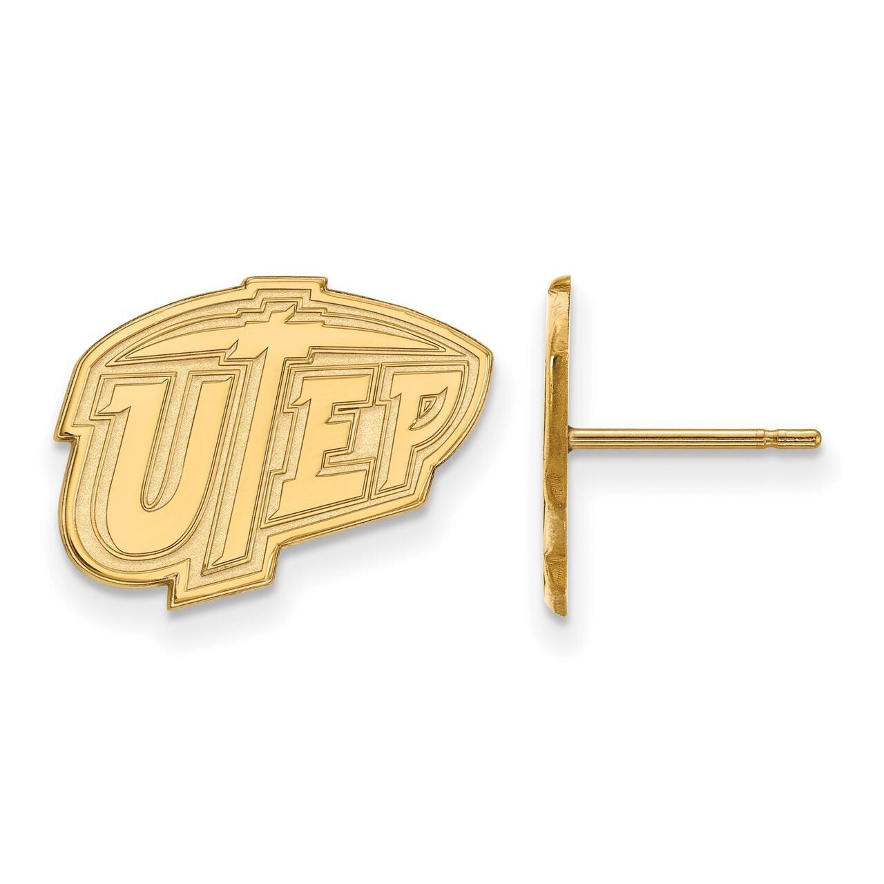 The University of Texas at El Paso Small Post Earring 14k Yellow Gold 4Y004UTE, MPN: 4Y004UTE, 8867…