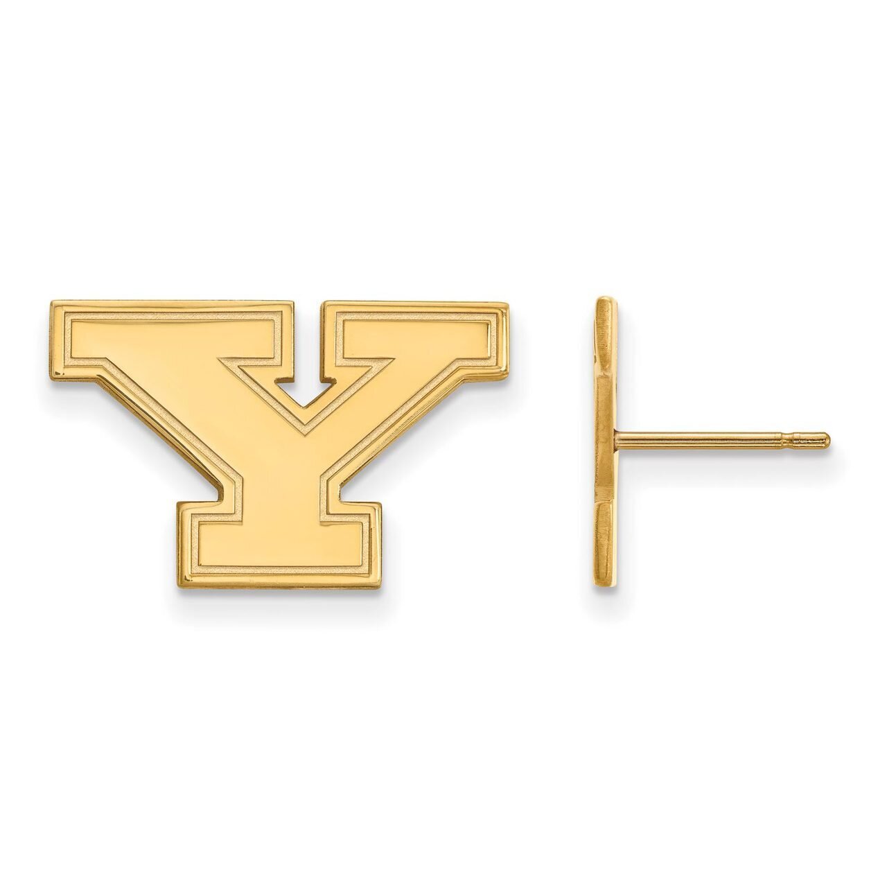 Youngstown State University Small Post Earring 14k Yellow Gold 4Y004YSU