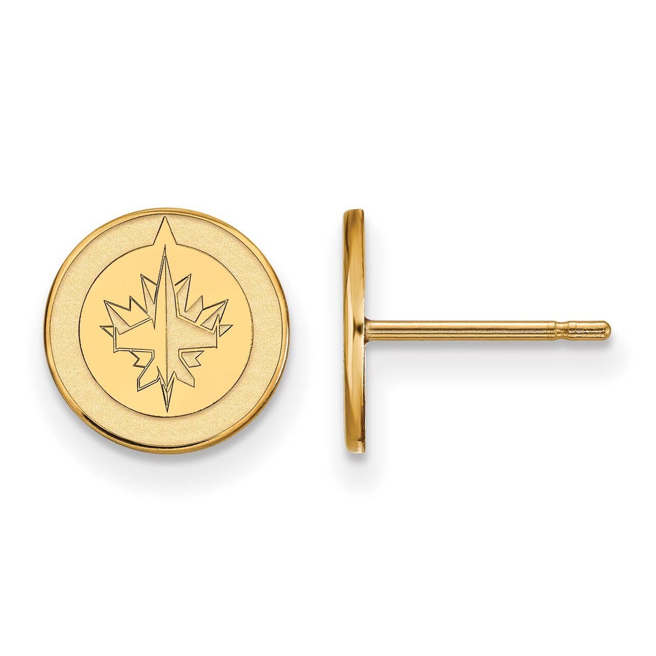 Winnipeg Jets x-Small Post Earring 14k Yellow Gold 4Y007JTS, MPN: 4Y007JTS, 886774866048