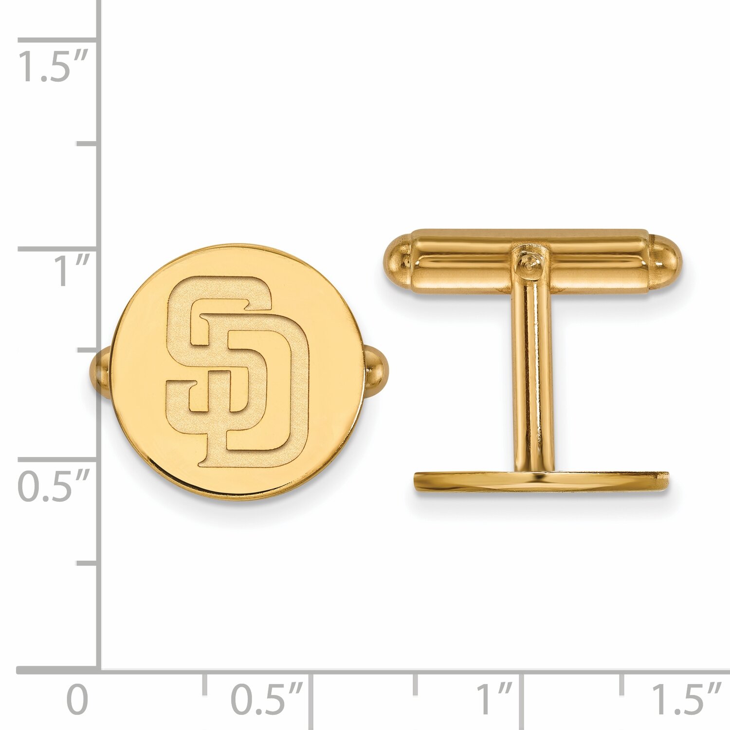 San Diego Padres Cufflinks 14k Yellow Gold 4Y007PAD, MPN: 4Y007PAD, 886774866246